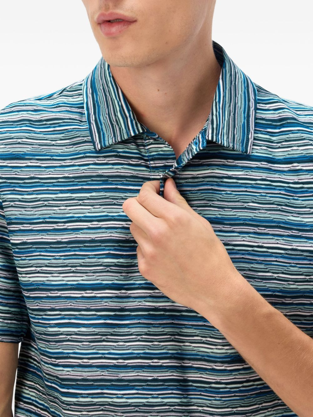 striped polo shirt - 4