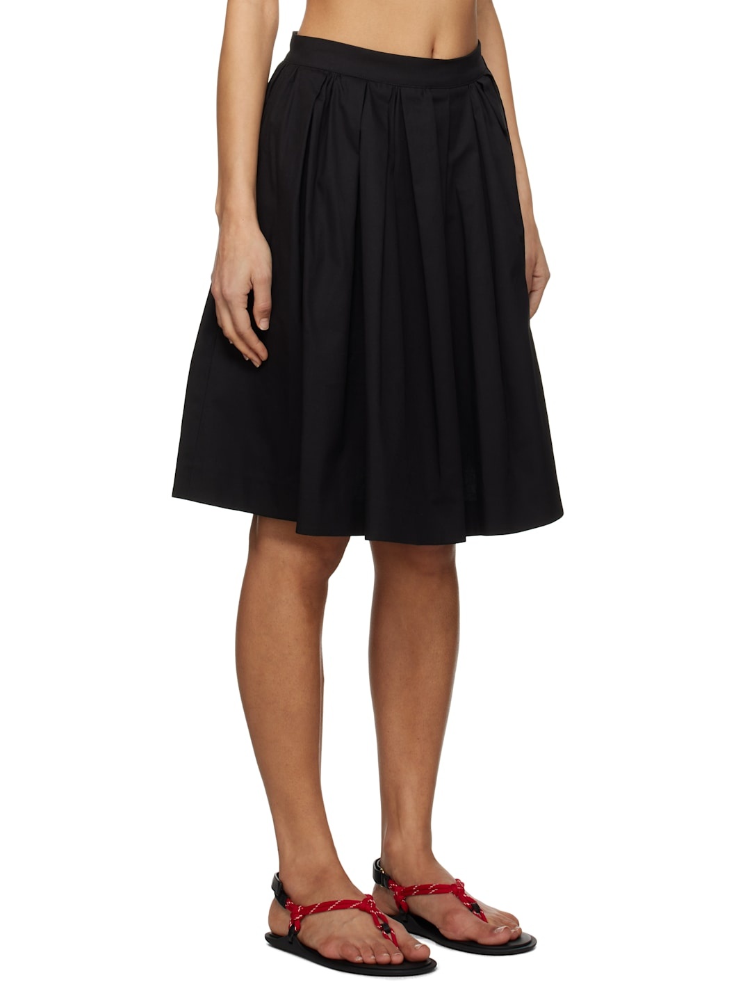 Black Pleated Miniskirt - 2