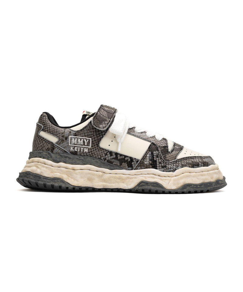 "KEITH" OG Sole Python Printed Leather Low-top Sneaker 5
