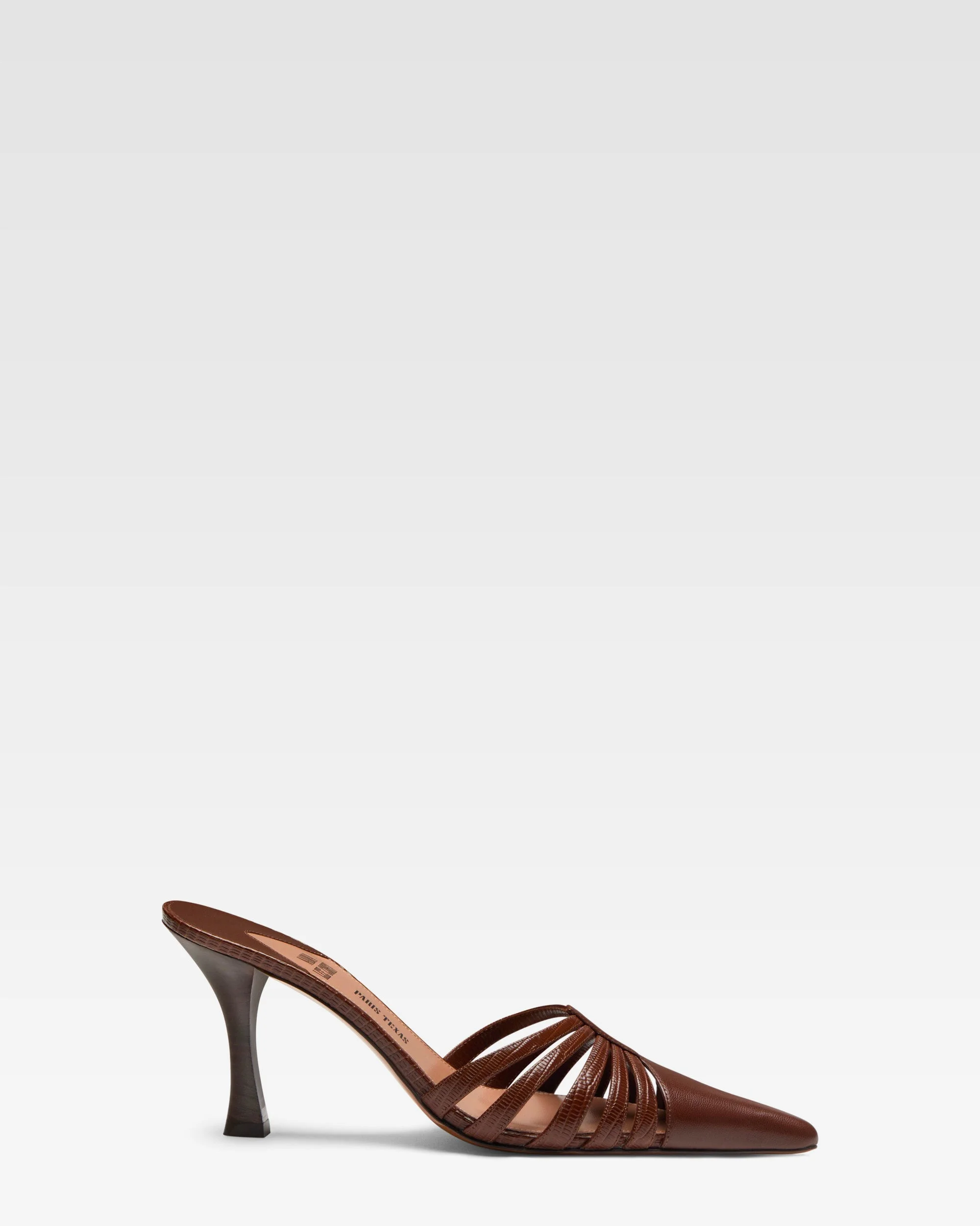 Lizard-print leather mule - 1