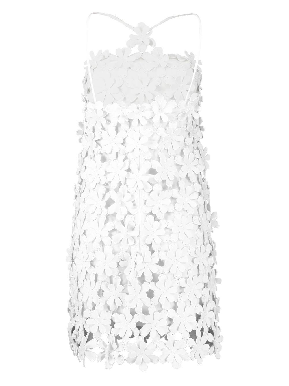 Lily flower-appliqué mini dress - 2