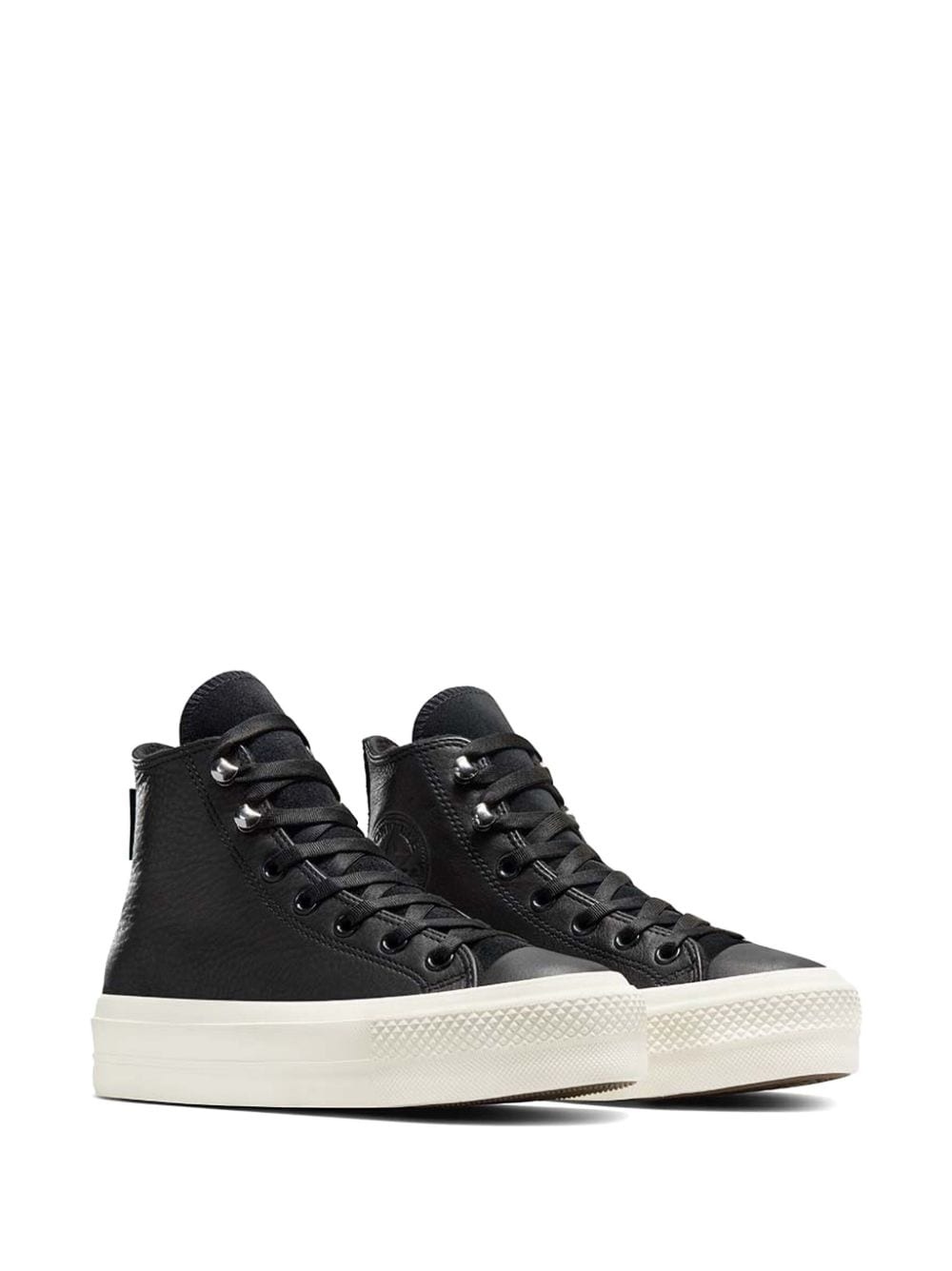 platform leather hi-top sneakers - 2