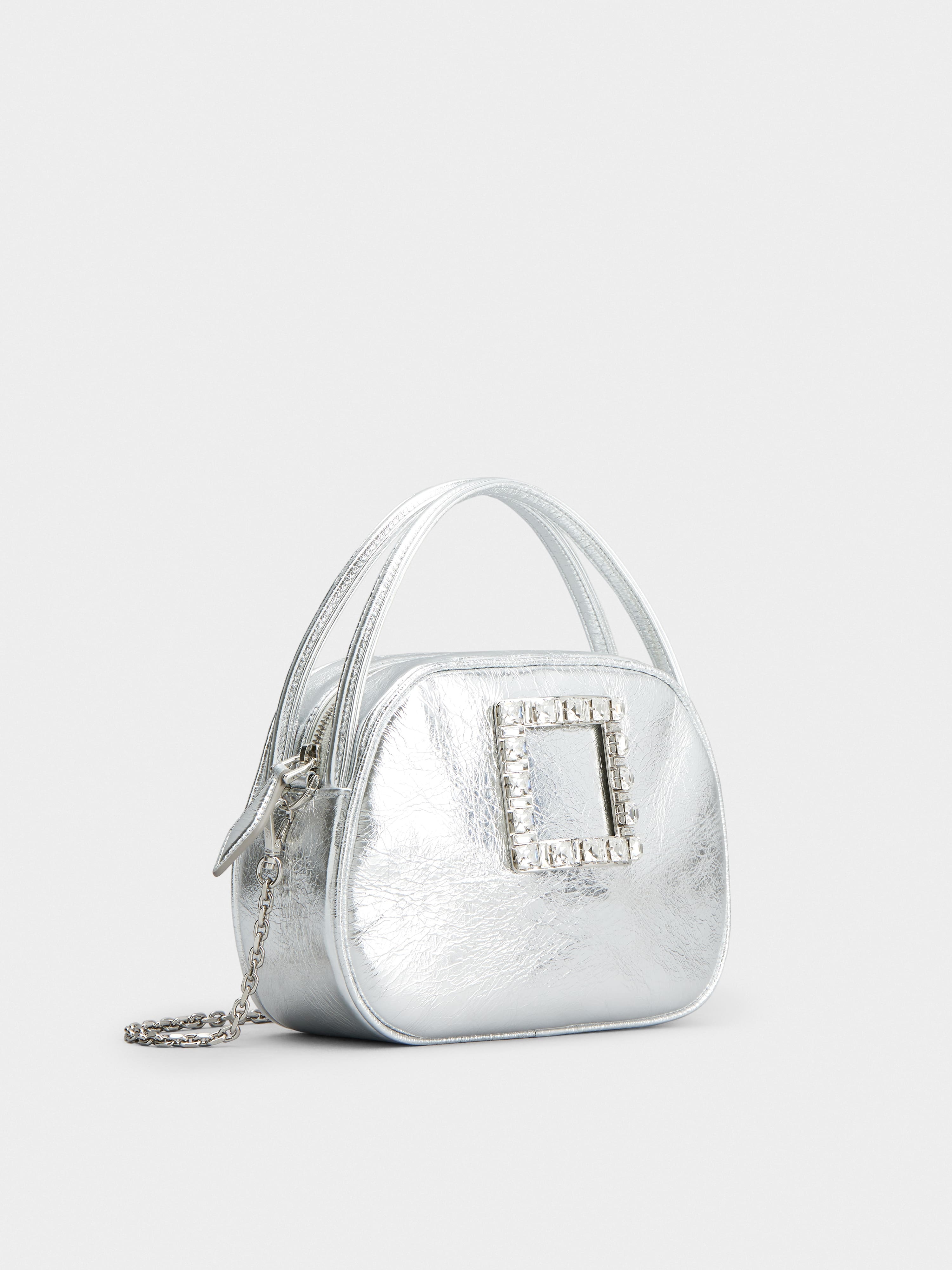 Viv' Ladybug Strass Buckle Mini Bag in Leather - 2