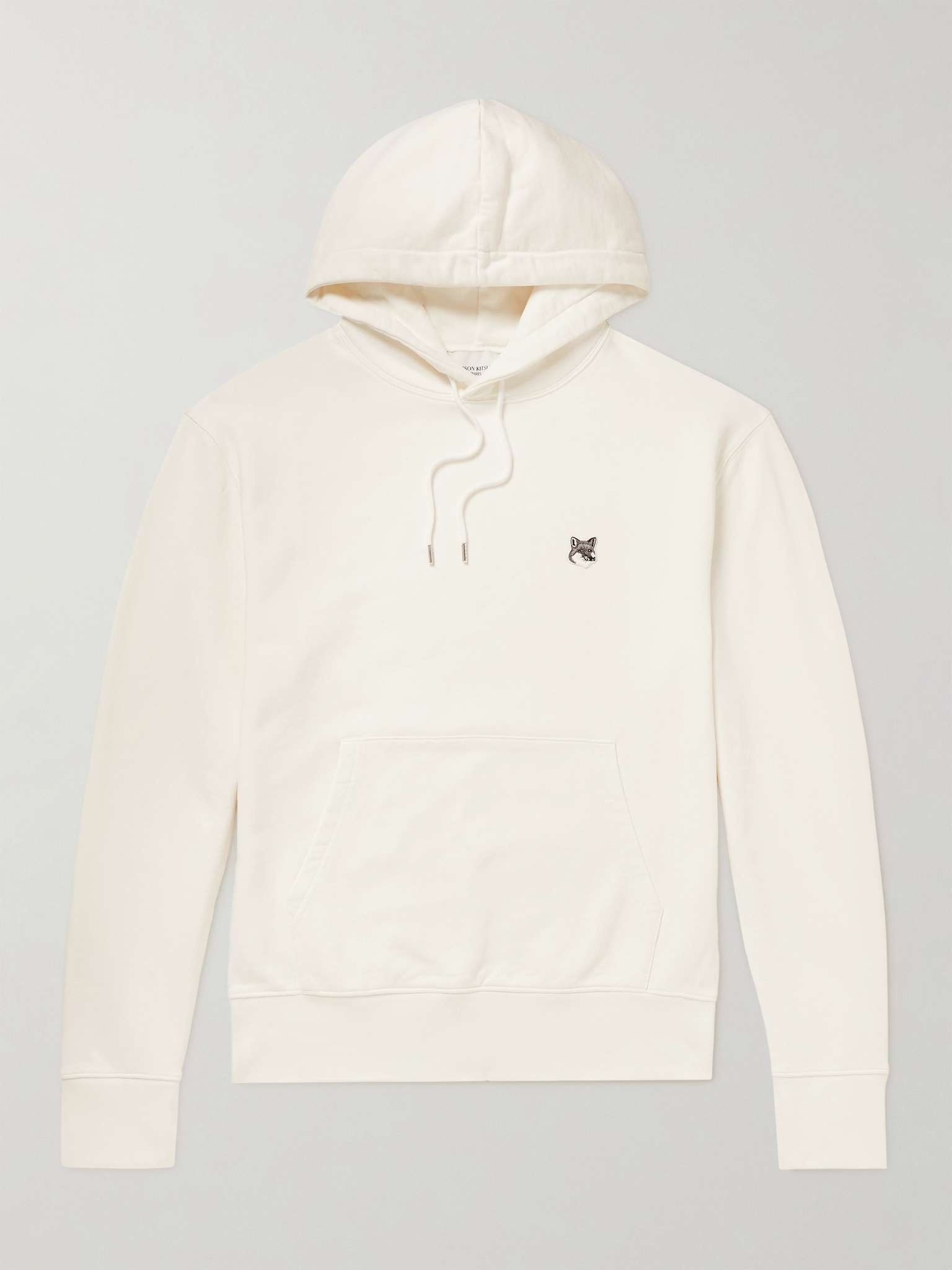 Slim-Fit Logo-Appliquéd Cotton-Jersey Hoodie - 1