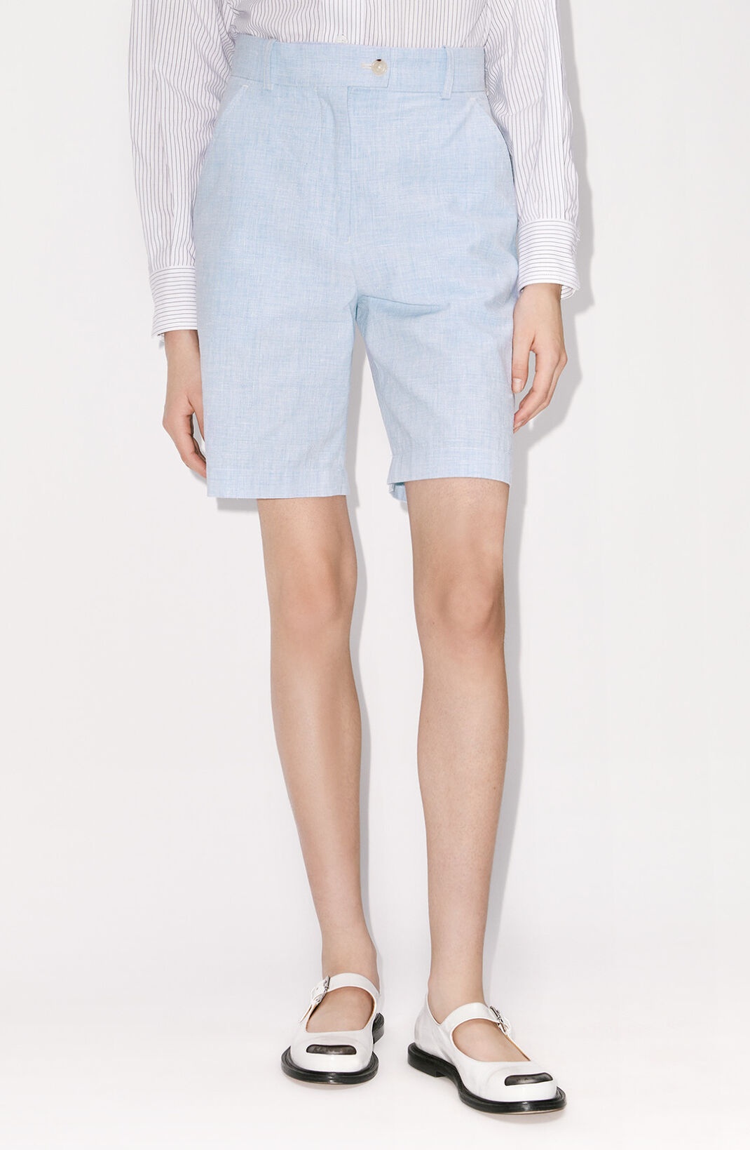 Tailored linen shorts - 4