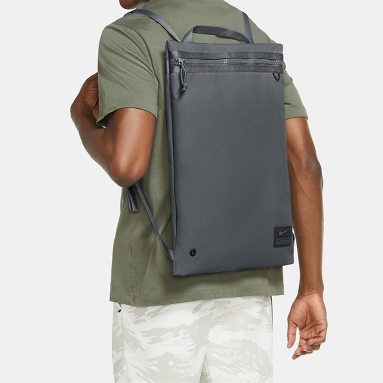Nike UTILITY fabric Zipper Outdoor Cozy durable Training Gym Backpack Unisex Gray CQ9455-084 - 5