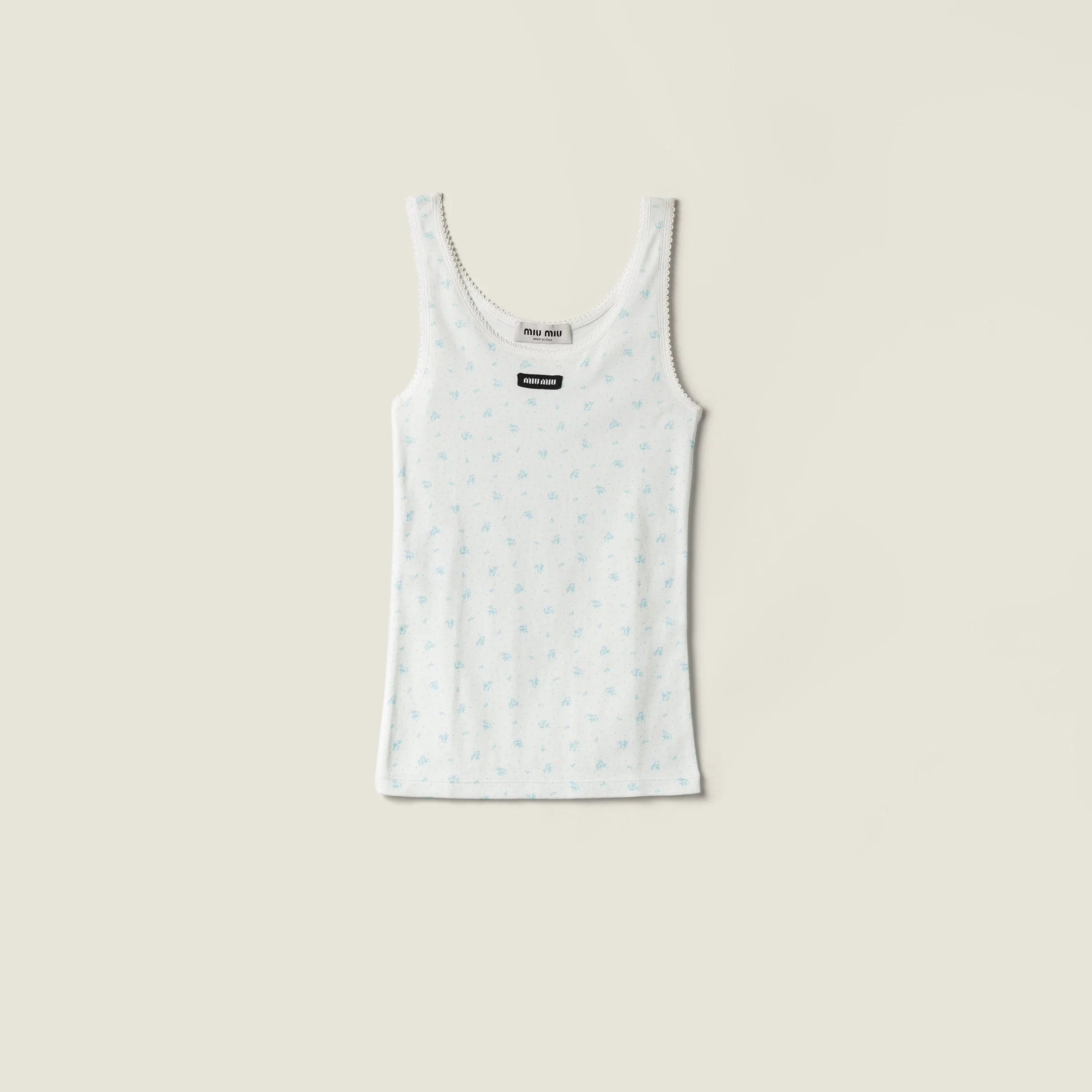 Ribbed jersey tank top - 1