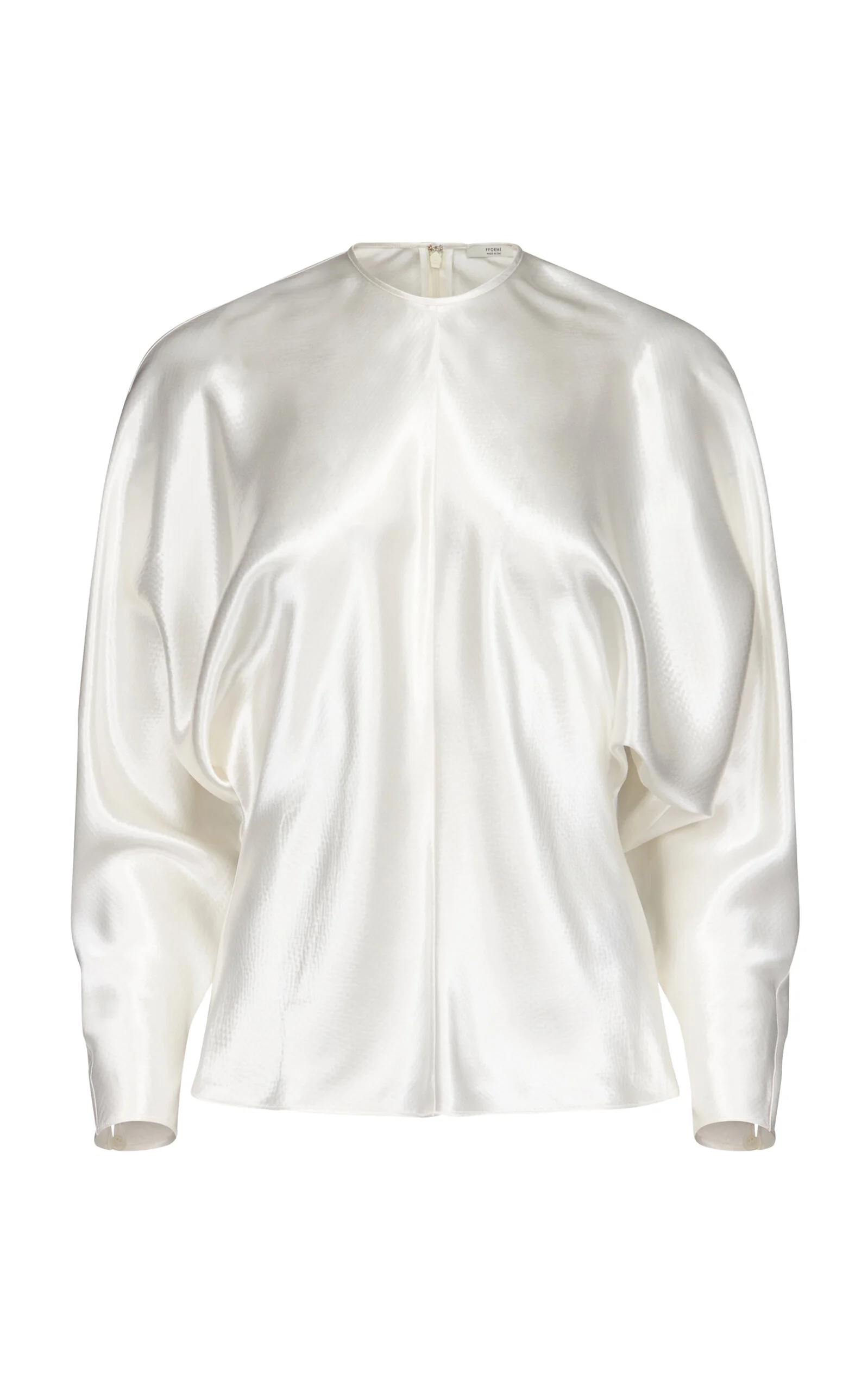 Sylvie Dolman-Sleeve Draped Top ivory - 1