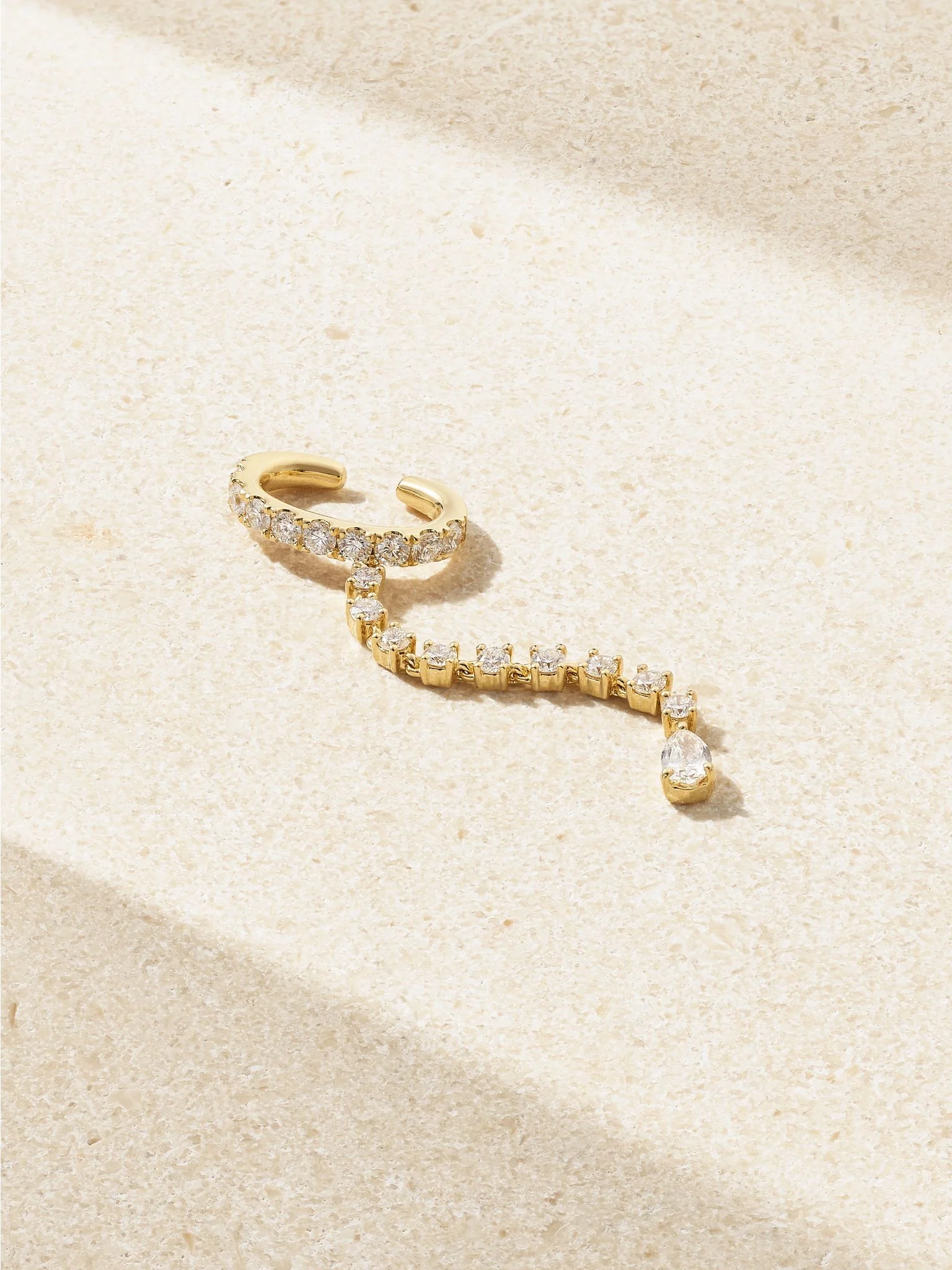 18-karat gold diamond ear cuff Gold - 1