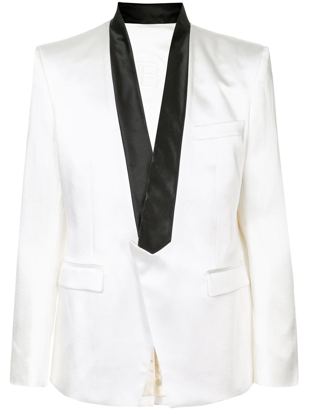 two-tone shawl collar blazer - 1