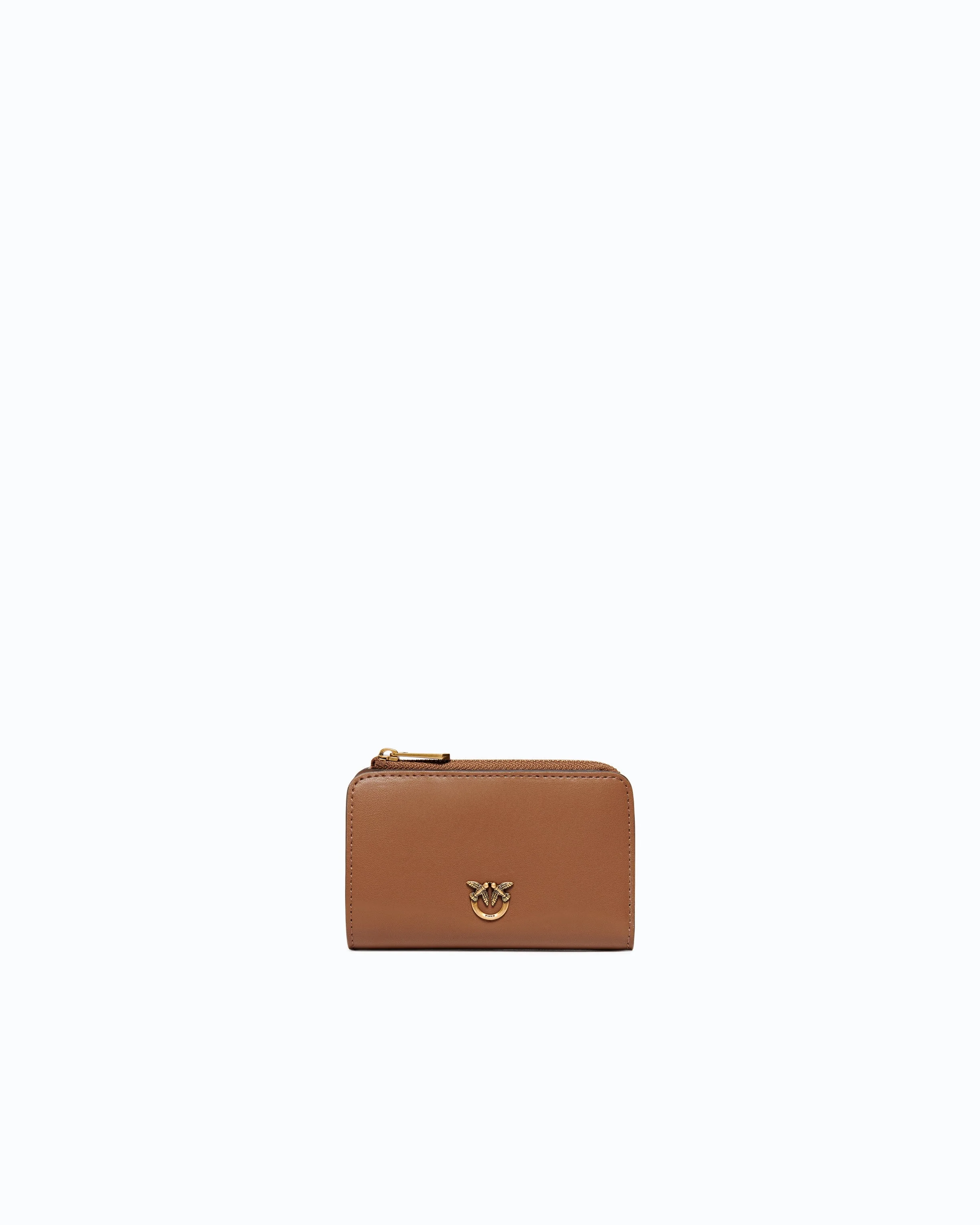 MINI WALLET IN LEATHER WITH LOVE BIRDS - 1