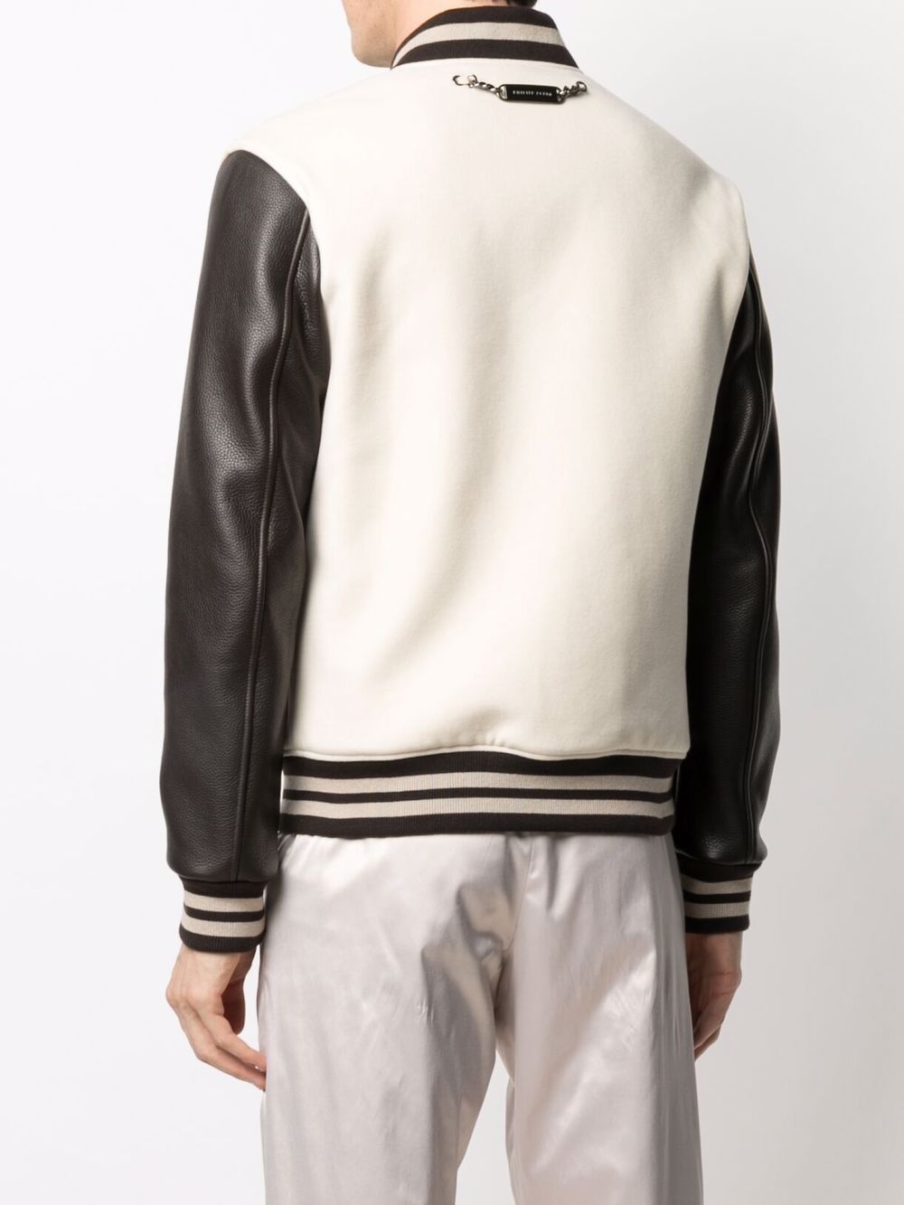 contrasting-sleeves bomber jacket - 4