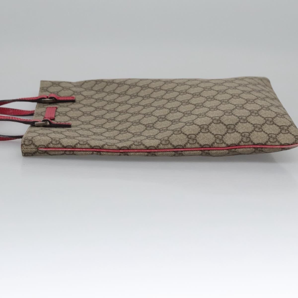 GUCCI GG Supreme Tote Bag Pvc Leather Beige Pink - 4