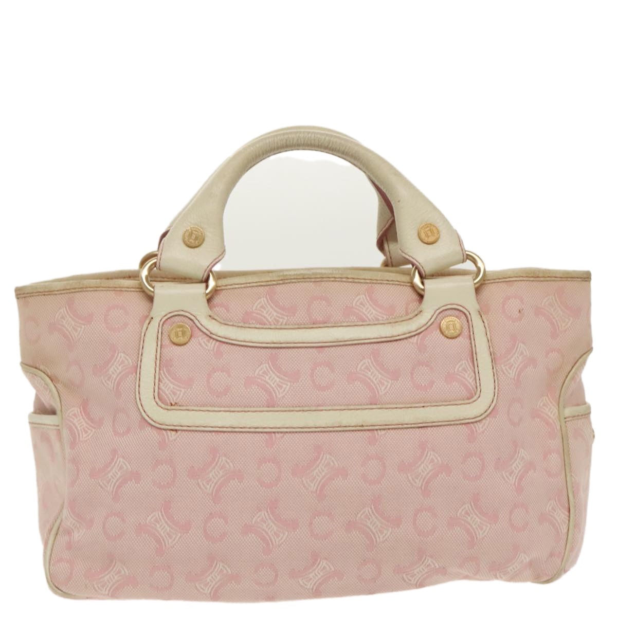 CELINE C Macadam Canvas Hand Bag Pink Gold - 2