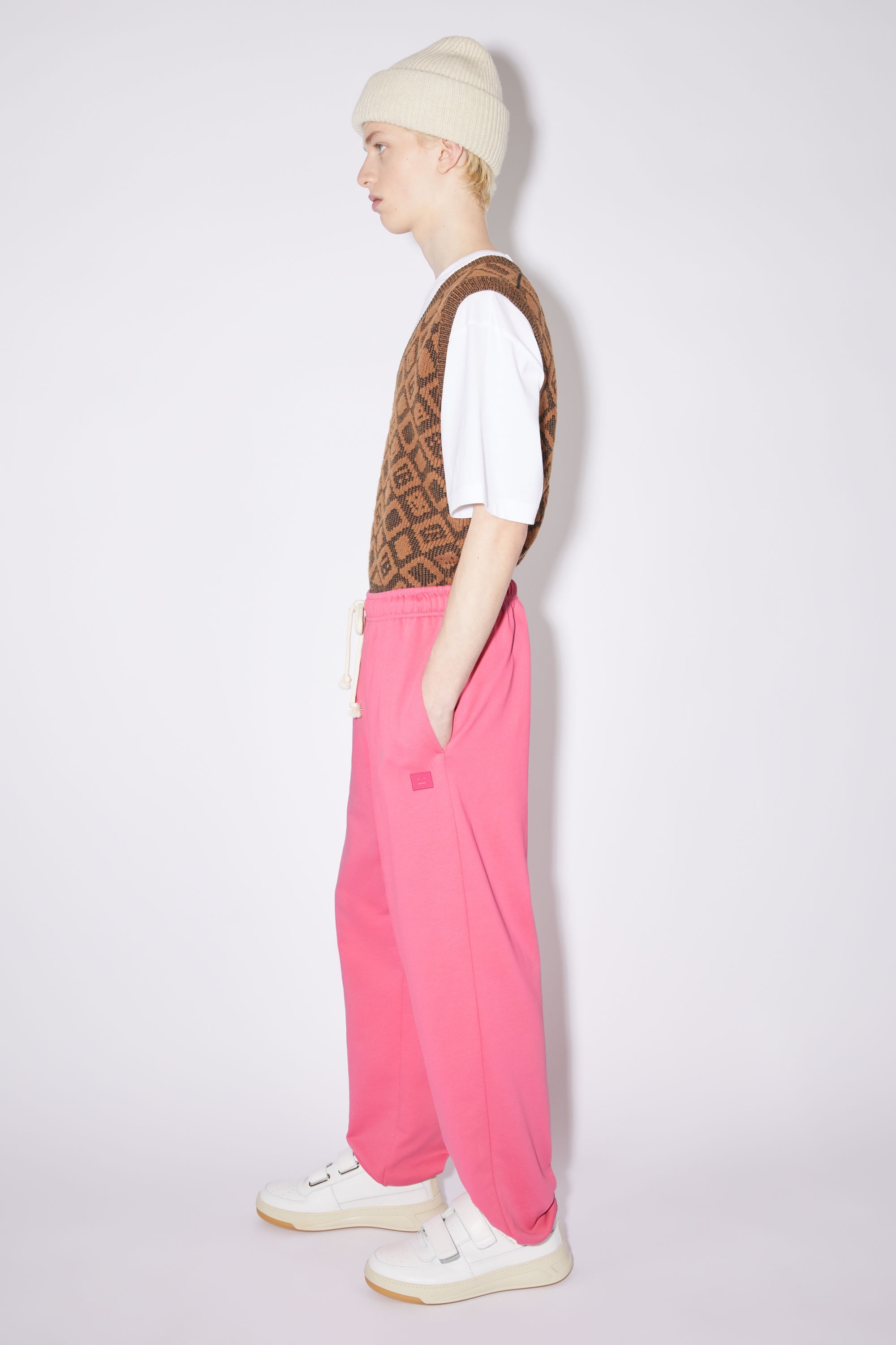 Cotton sweatpants - Bright pink - 4