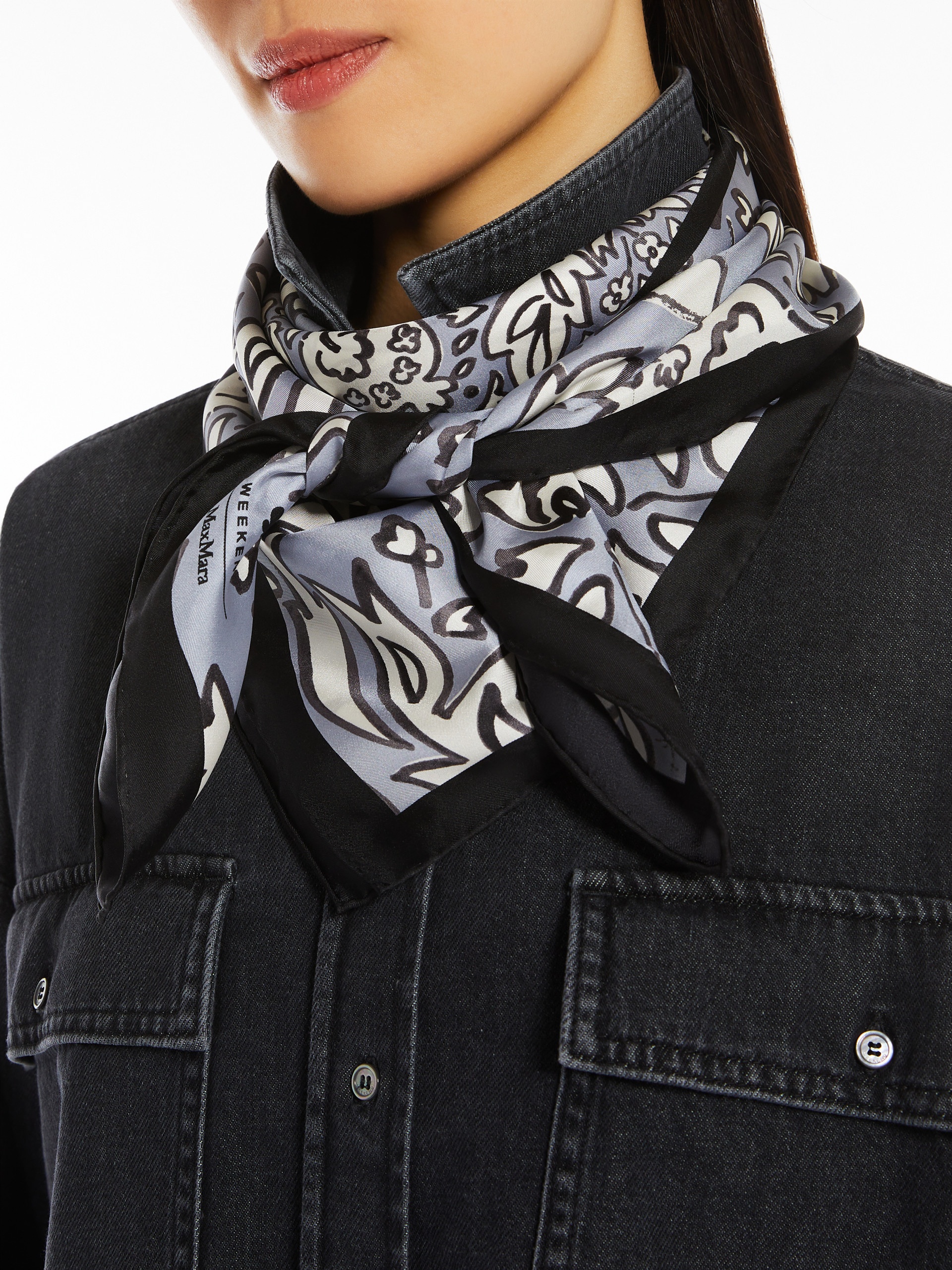 ONESTO Printed silk scarf - 4