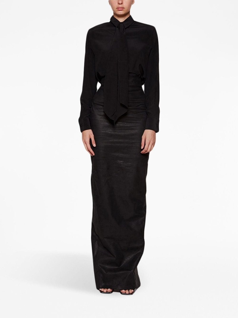 WARDROBE.NYC scarf-detail silk blouse outlook