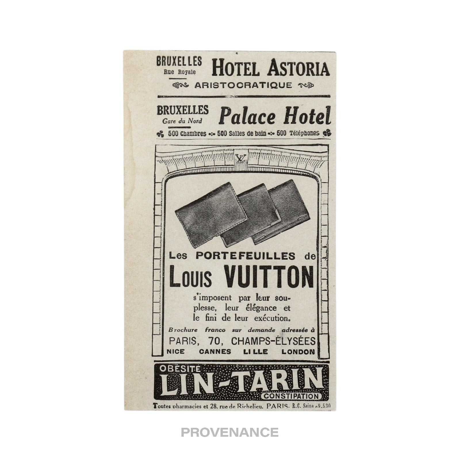 Louis Vuitton Antique Vintage Newsprint Ad - LV Wallets - 3