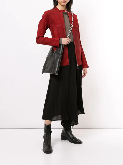 Isaac Sellam suede-effect fitted jacket outlook