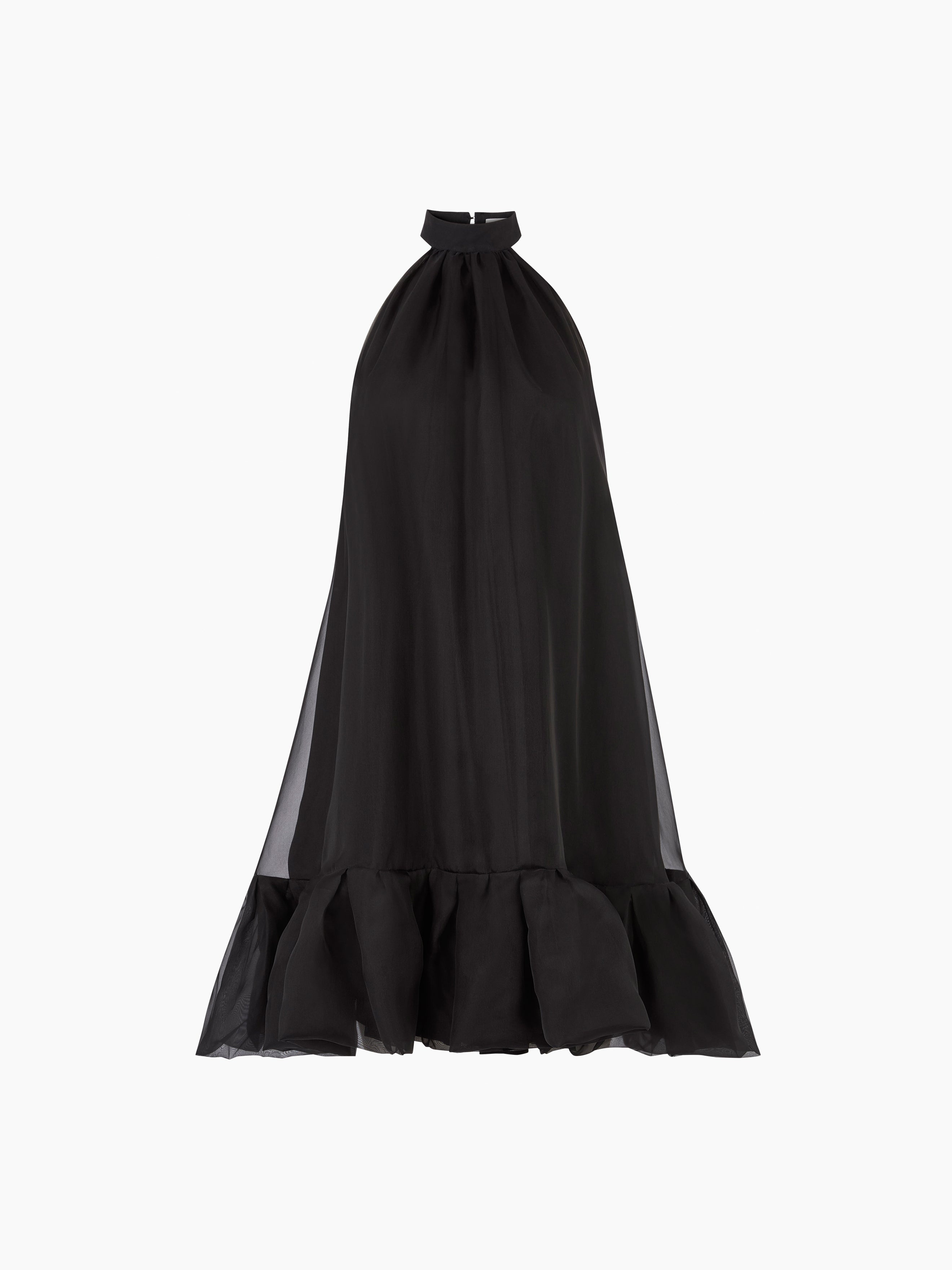 HALTERNECK MINI DRESS WITH PEPLUM - 5