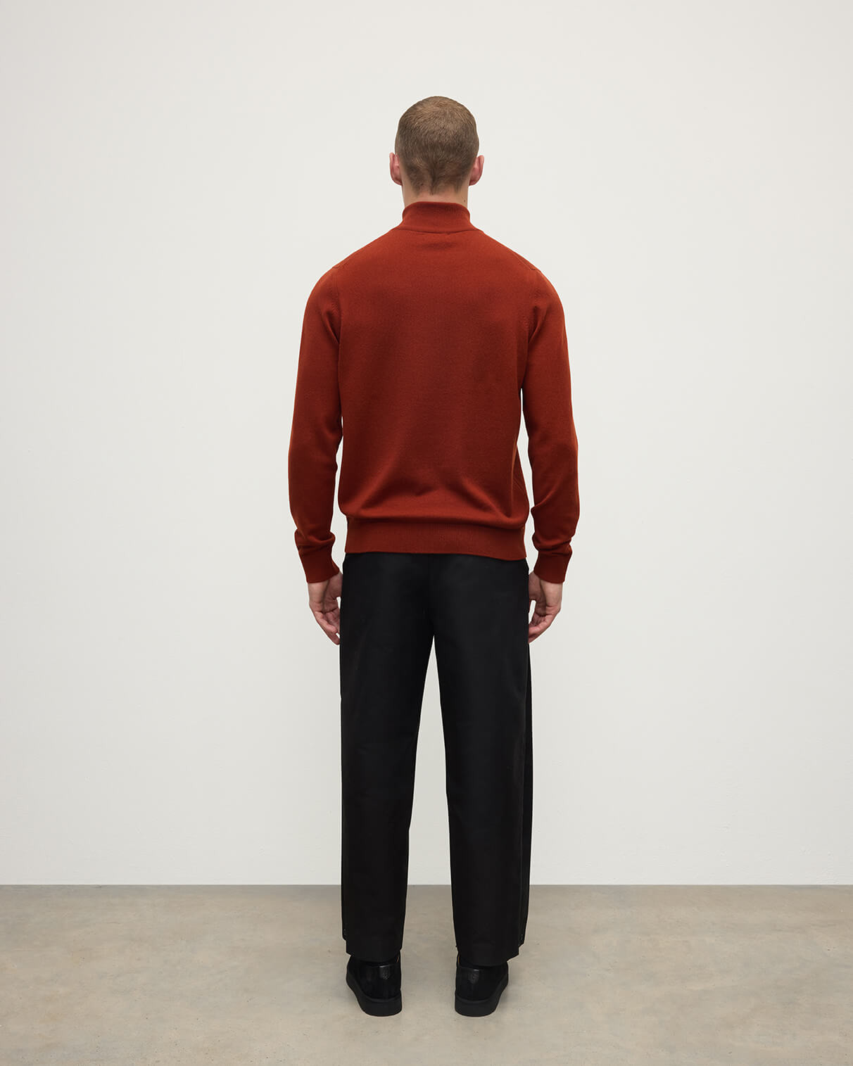 Classic Cashmere Red Zip Neck Jumper - 4
