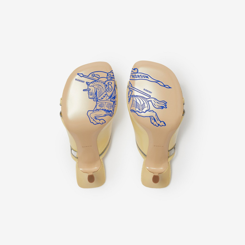 Leather Peep Sandals 6