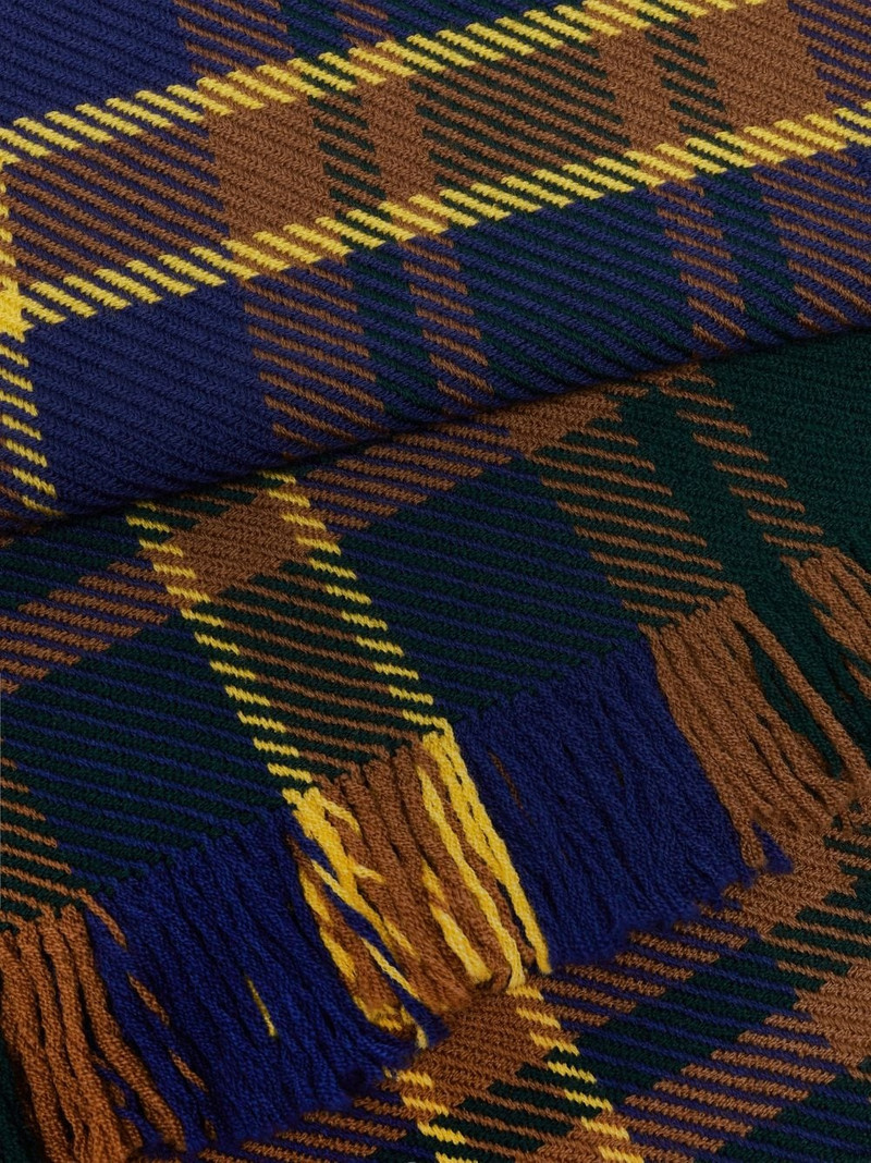 Mackintosh GREEN X BLUE CHECK MERINO WOOL SCARF | ACC-023 outlook