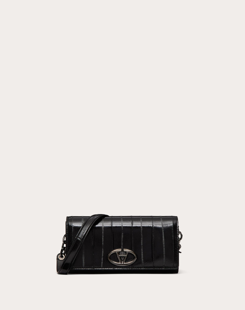 VLOGO THE BOLD EDITION EEL SKIN WALLET WITH SHOULDER STRAP - 1