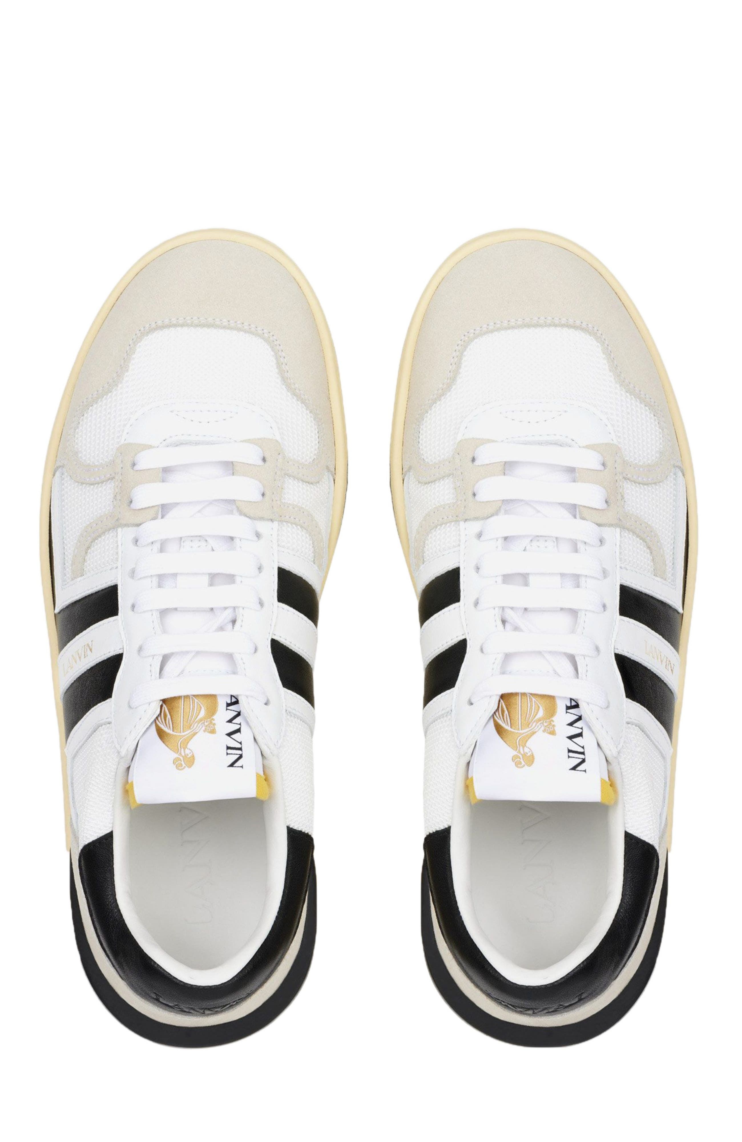 Lanvin CLAY MESH SNEAKERS in White/black at Nordstrom - 4