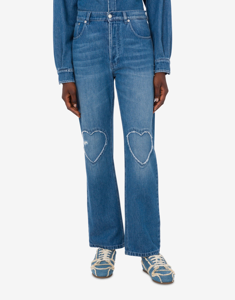 Moschino BLUE COTTON DENIM PANTS outlook