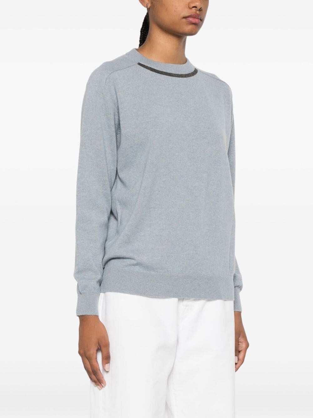 Long Sleeve Crew-Neck Sweater - 3