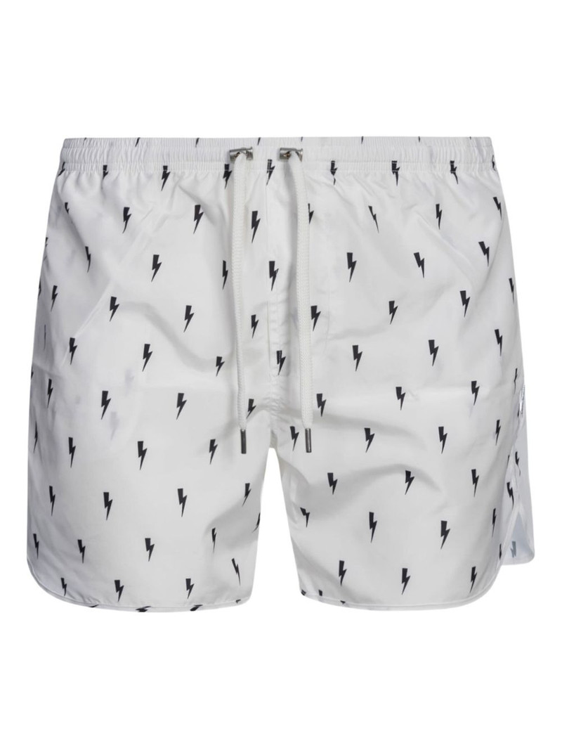 lightning bolt-print swim shorts 1