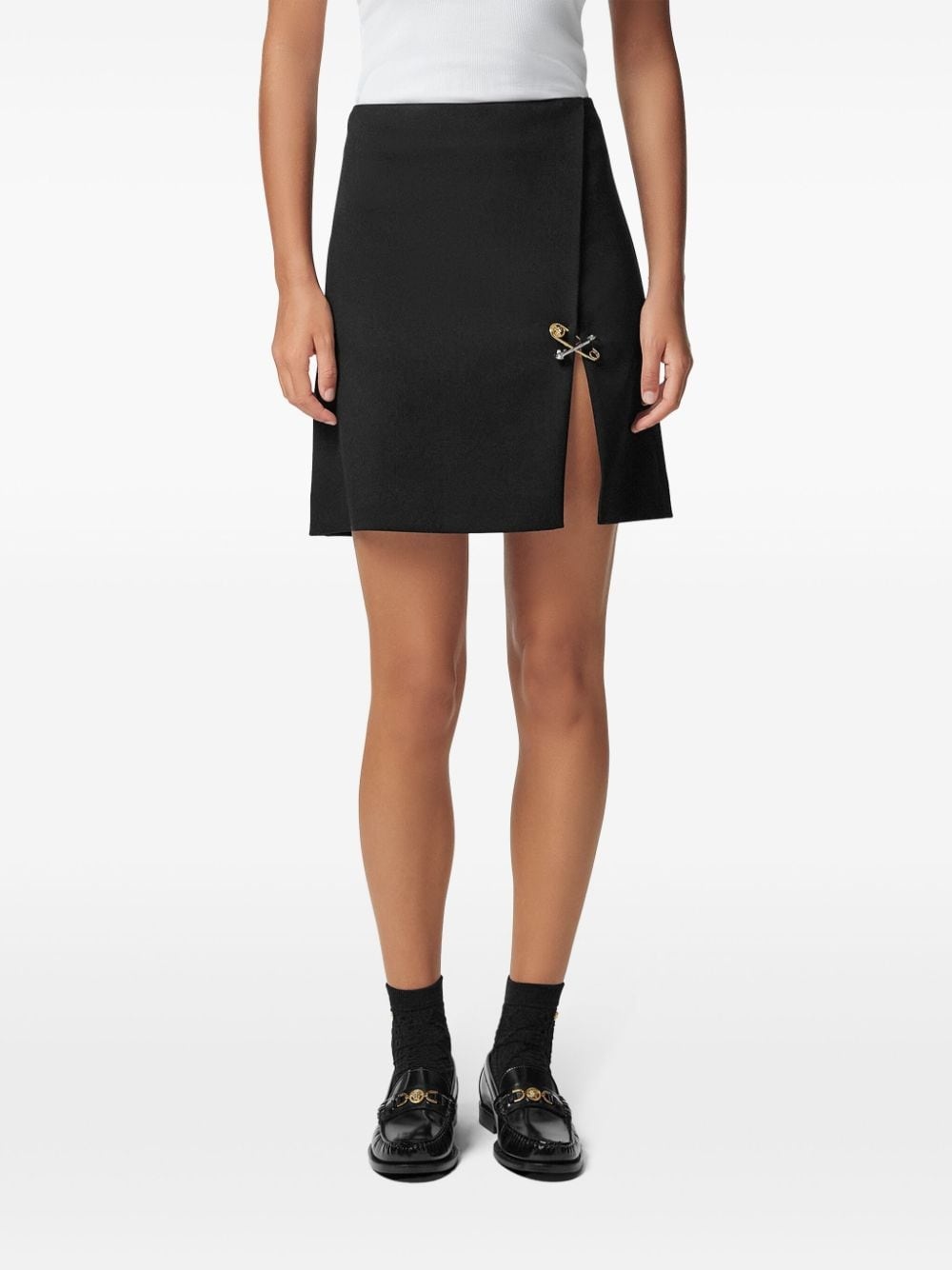safety-pin detail skirt - 3