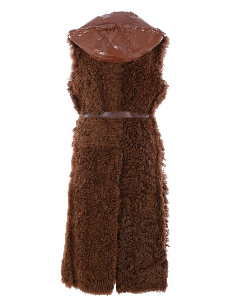 Plan C hooded belted coat outlook