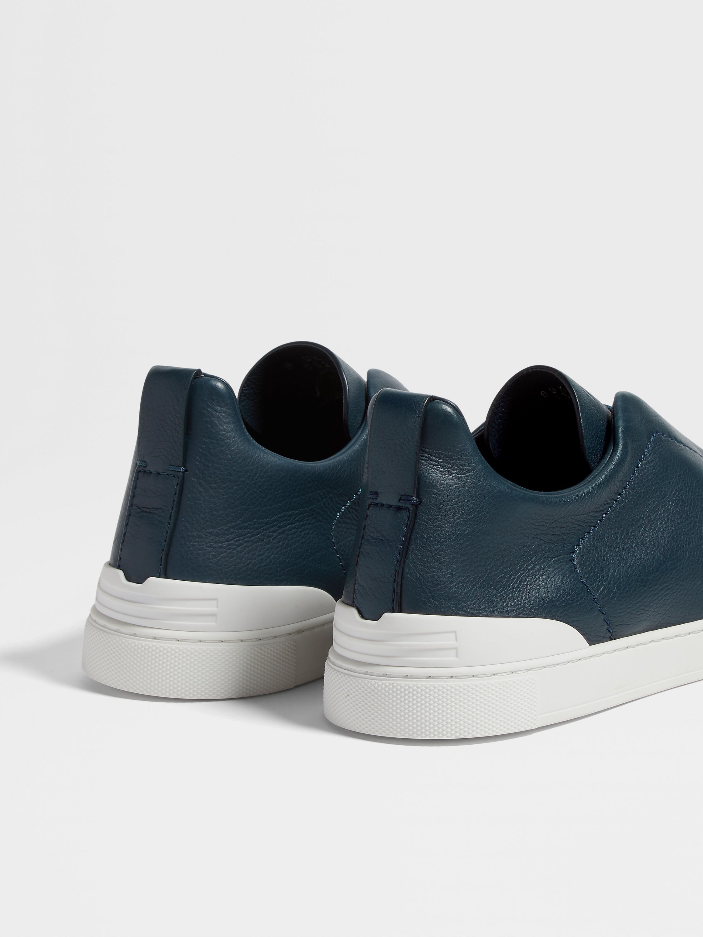 DARK TEAL BLUE TRIPLE STITCH™ SECONDSKIN SNEAKERS - 2