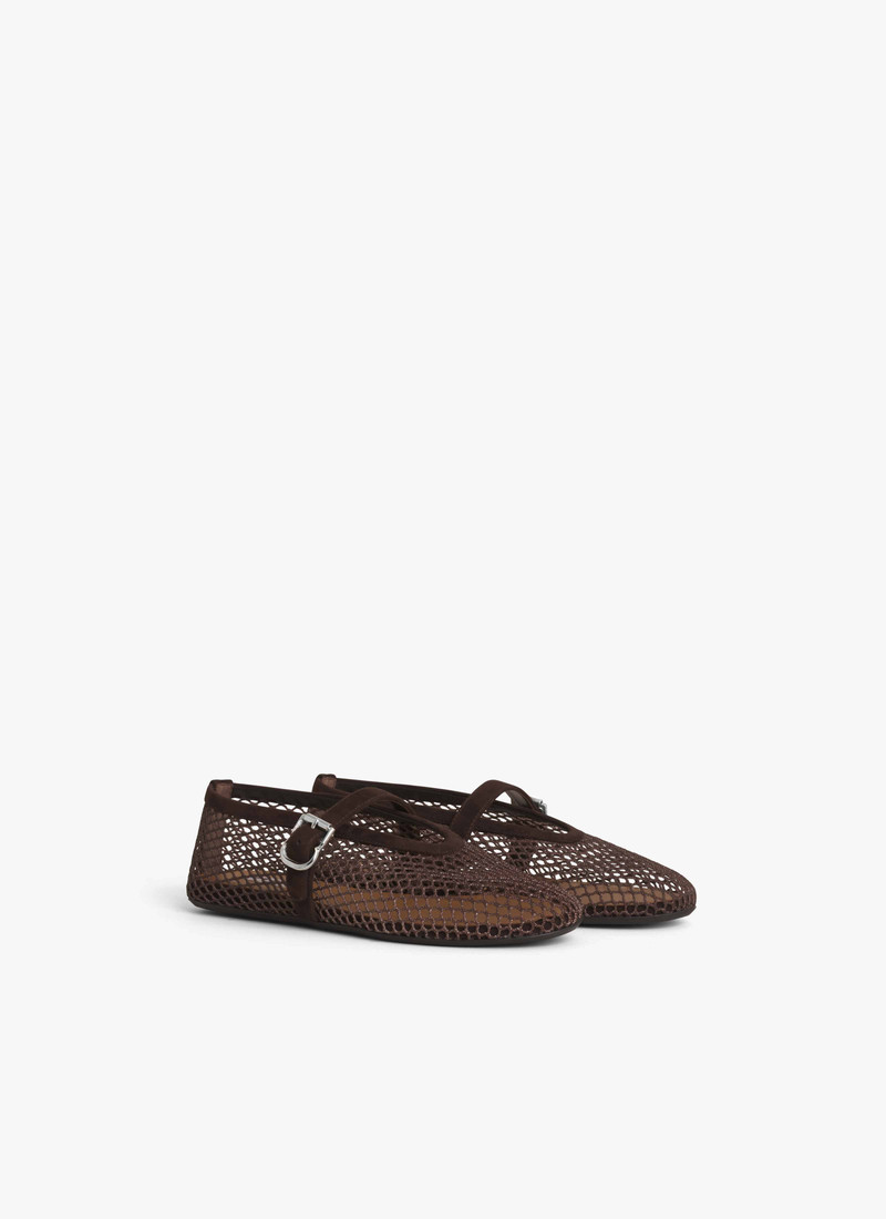 Alaïa BALLET FLATS IN FISHNET outlook
