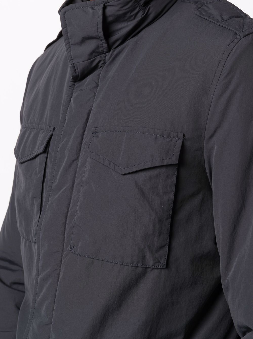 concealed-front fastening coat - 5