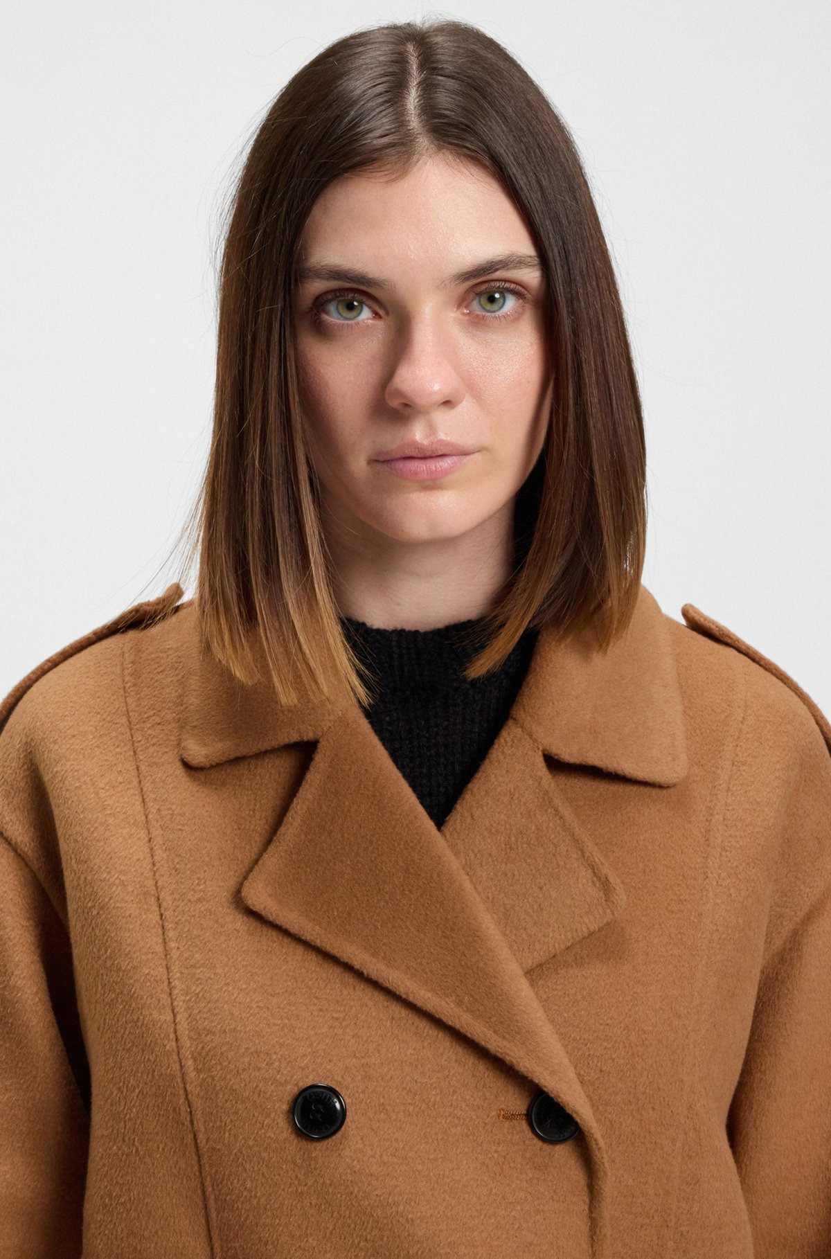 RELAXED-FIT TRENCH COAT WITH STACKED-LOGO RIVET - 5