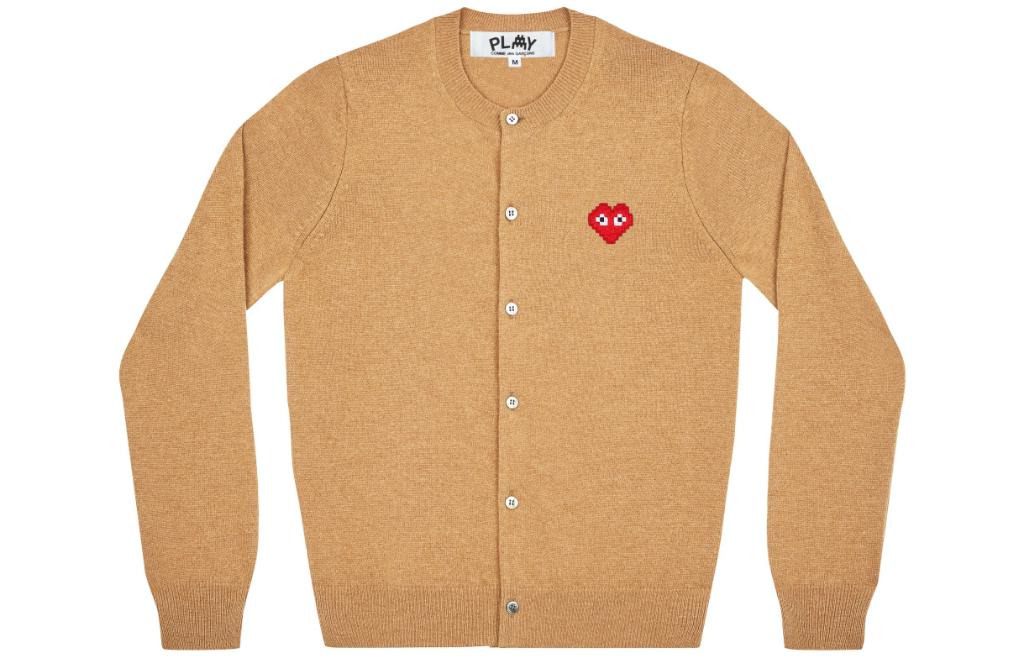 (WMNS) COMME des GARCONS PLAY Cardigan Invader Emblem 'Camel' AZ-N083-051-3 - 2