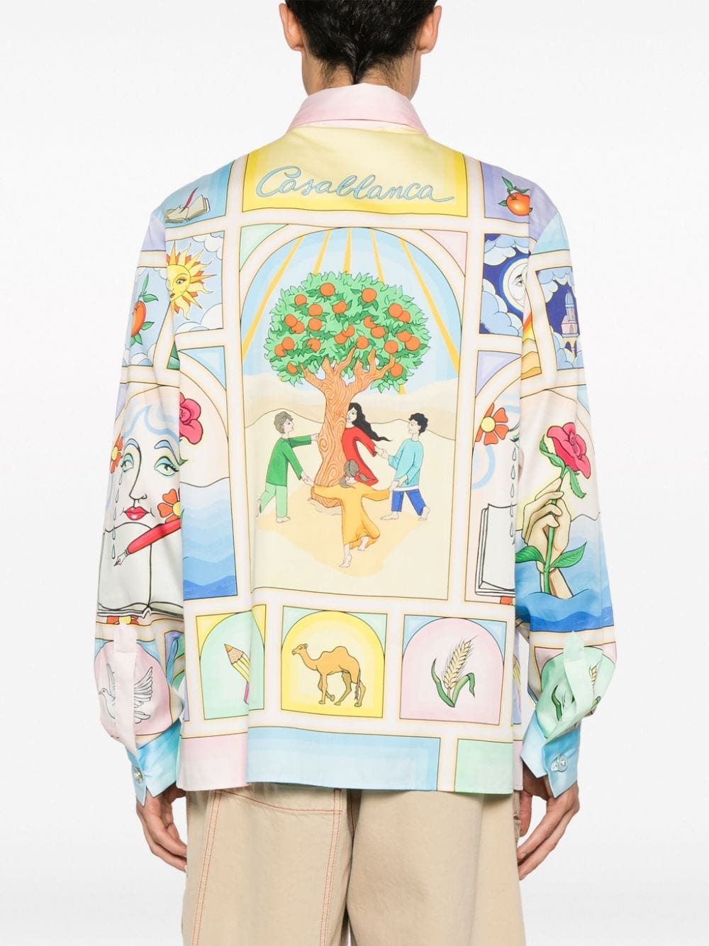 La Fable-print cotton shirt - 4