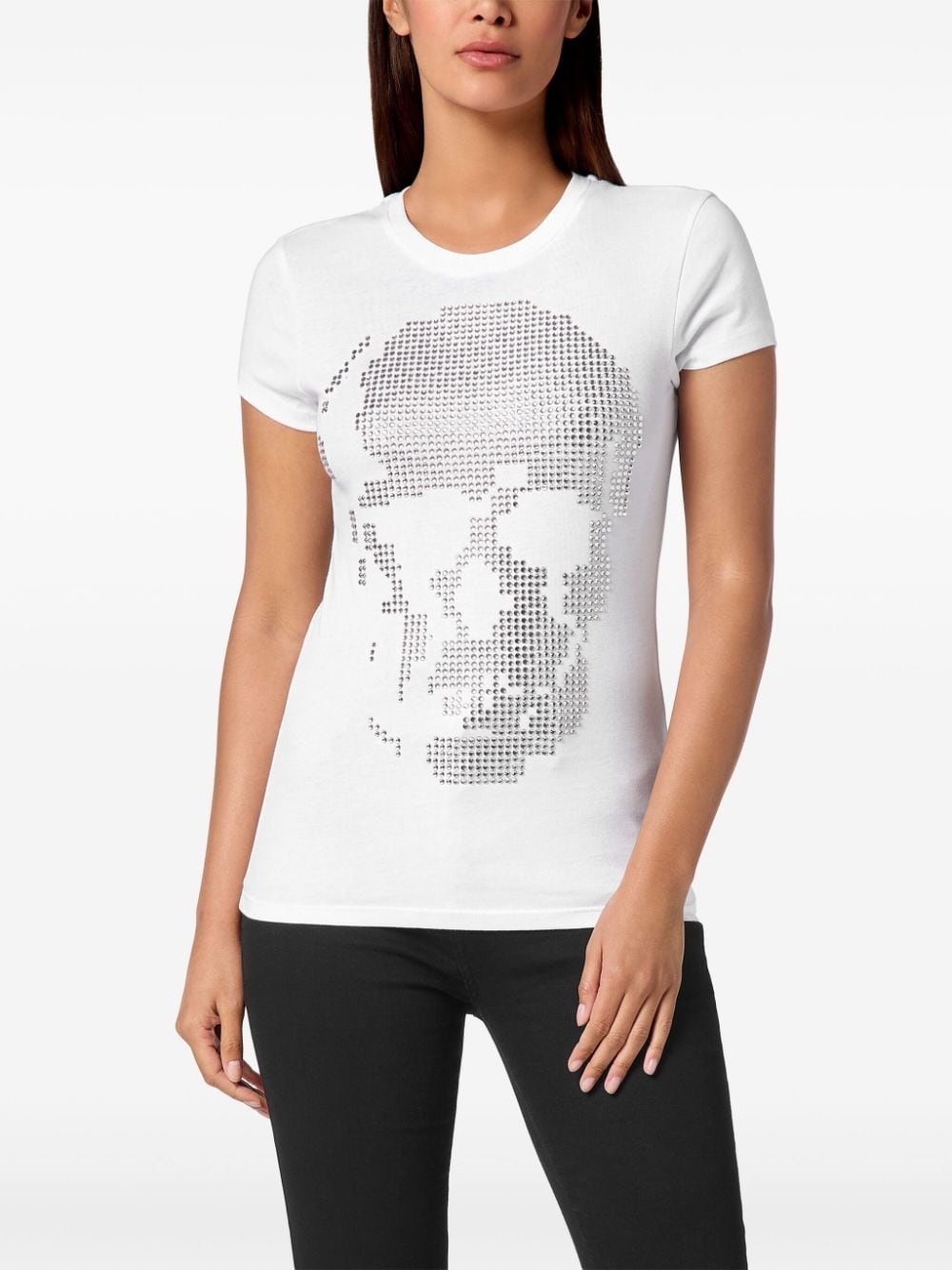 stud-embellished cotton T-shirt - 3