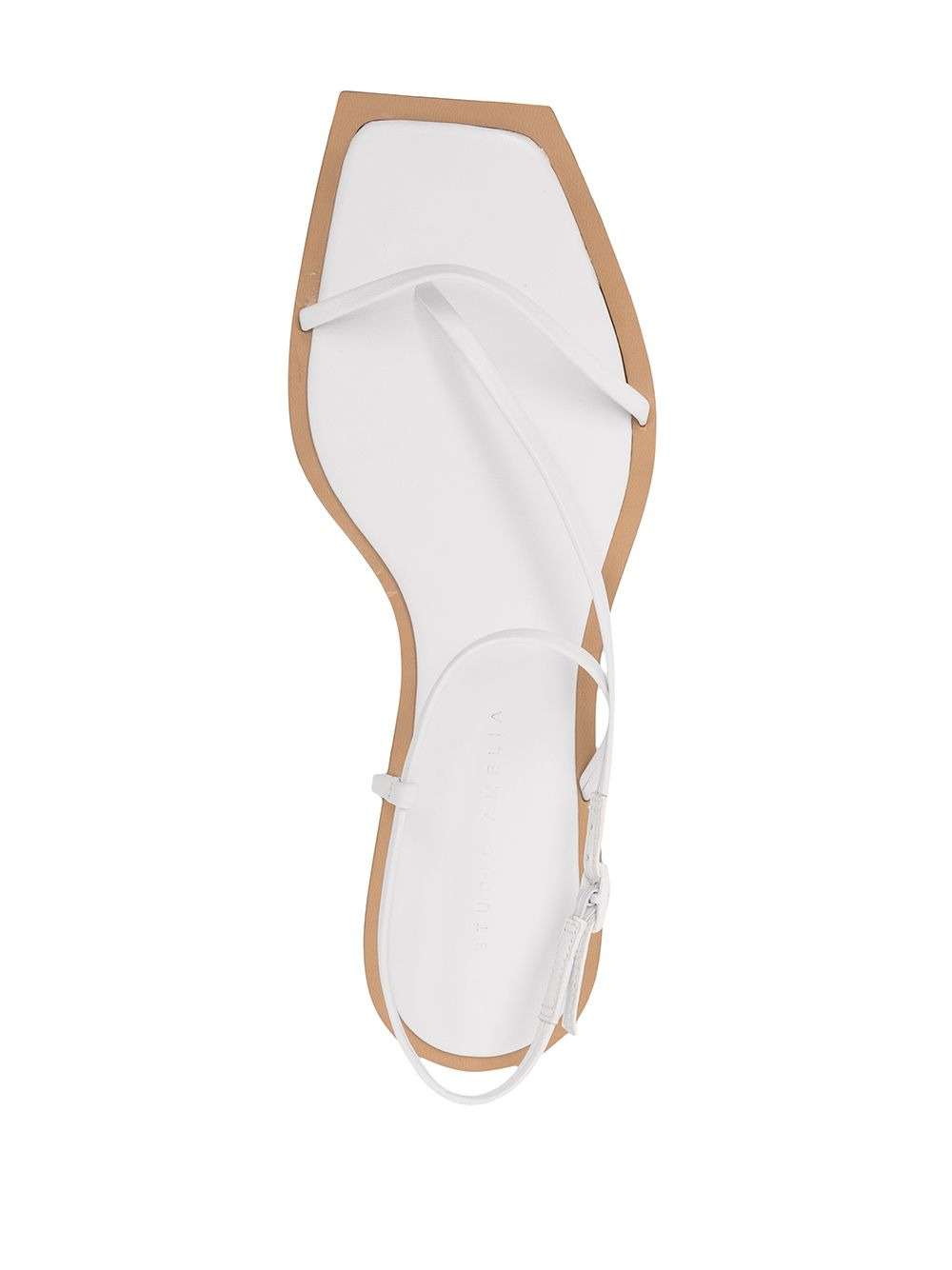 Filament square-toe flat sandals - 4