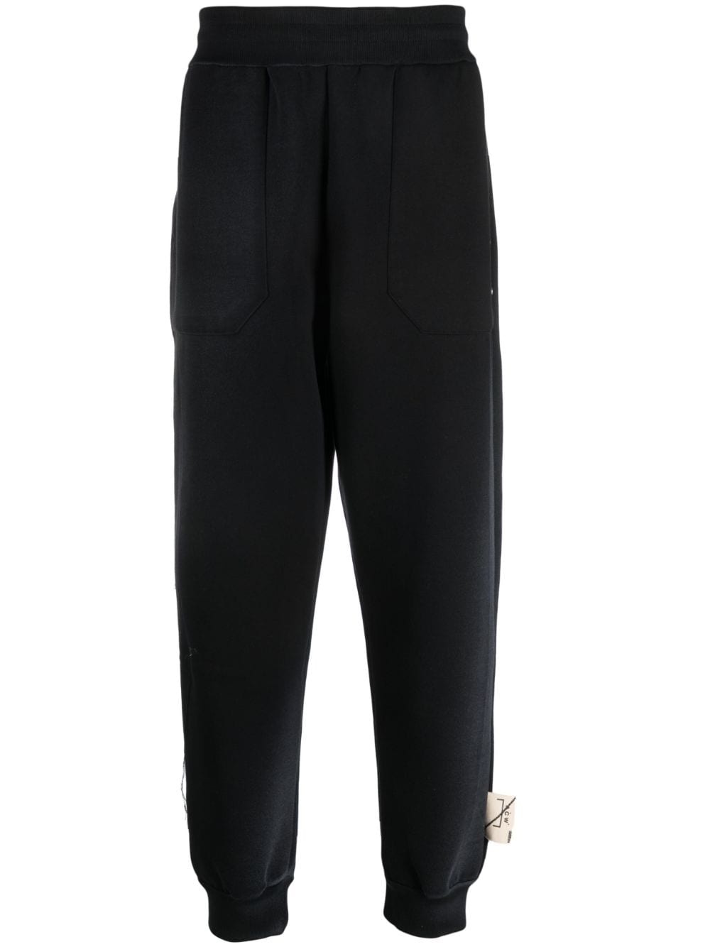 logo-tag cotton-blend track pants - 1