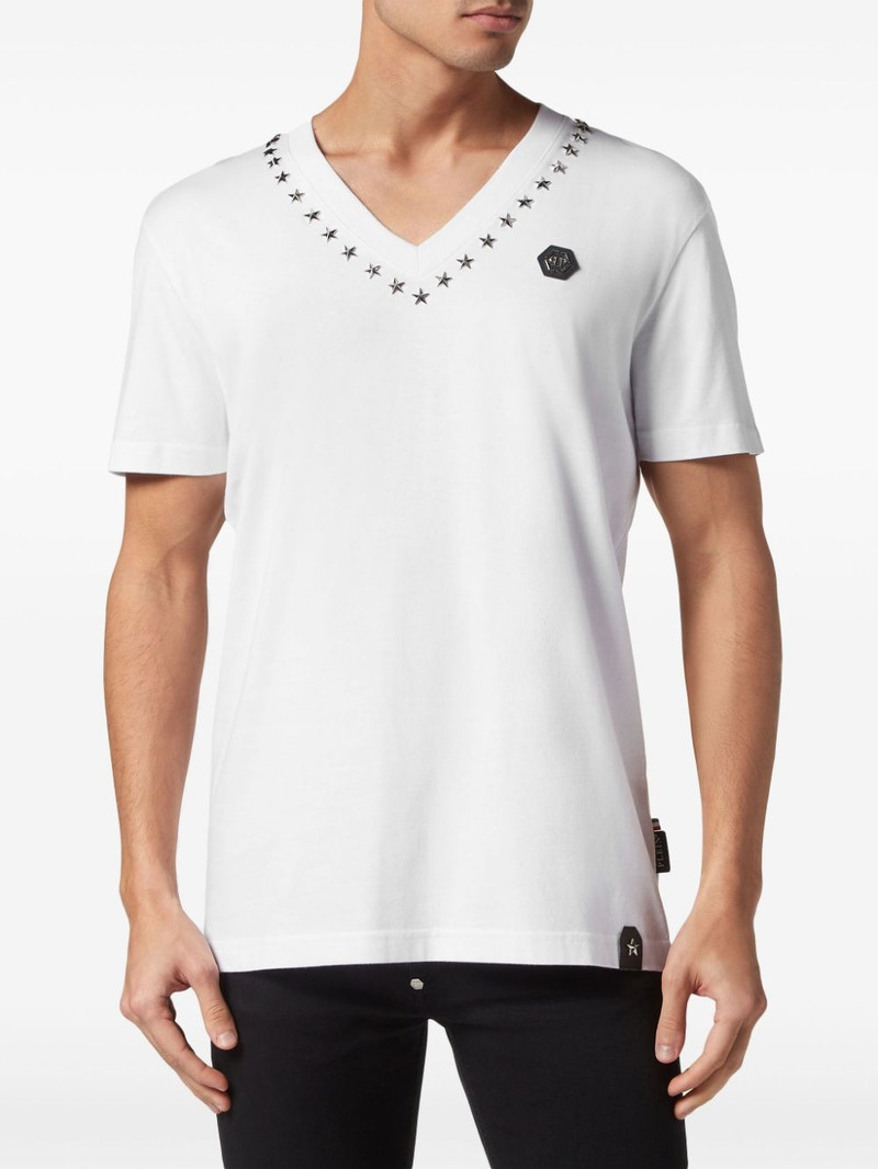 star-stud cotton T-shirt 3