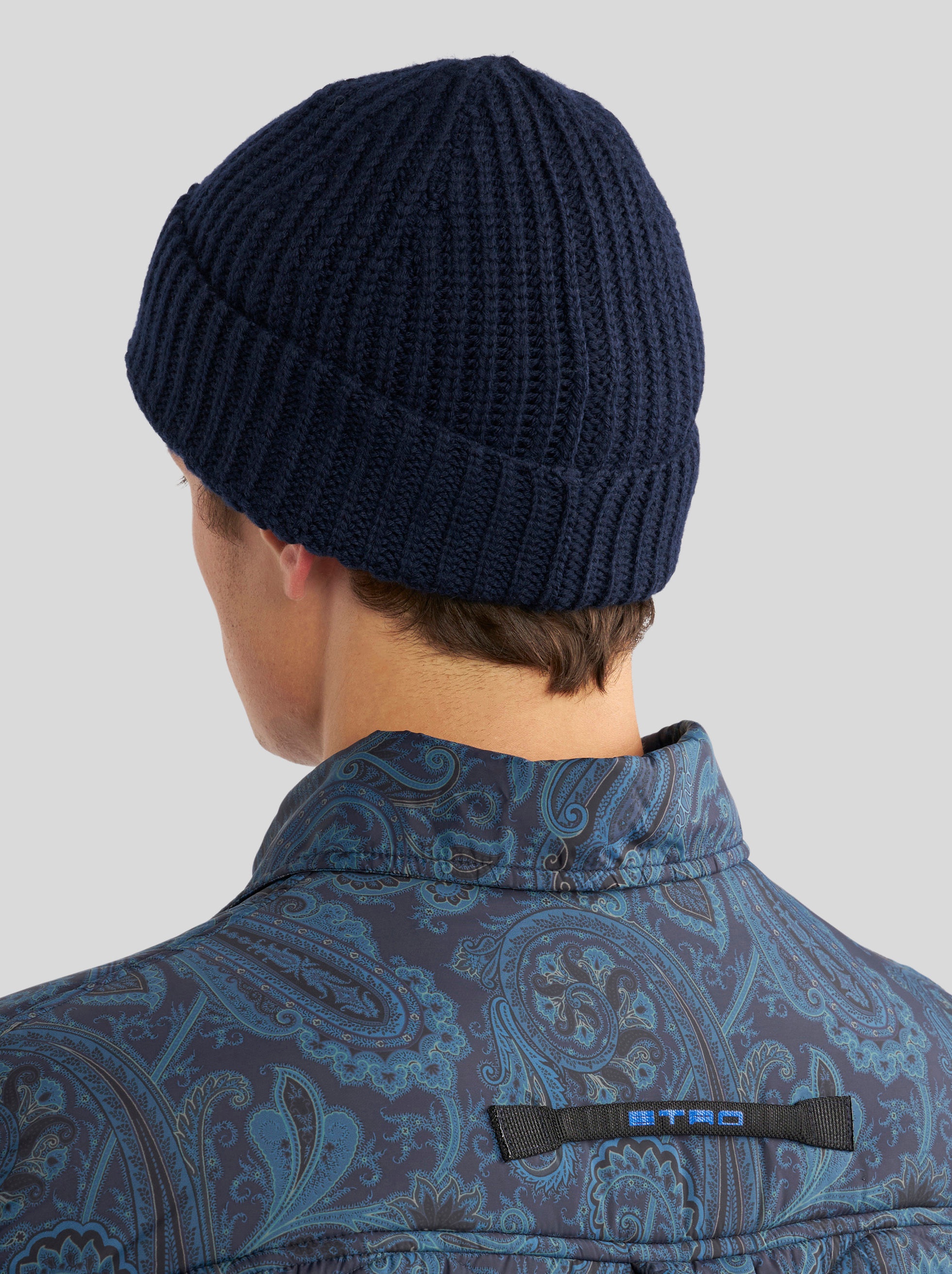 KNITTED BERET WITH ETRO CUBE LOGO - 2