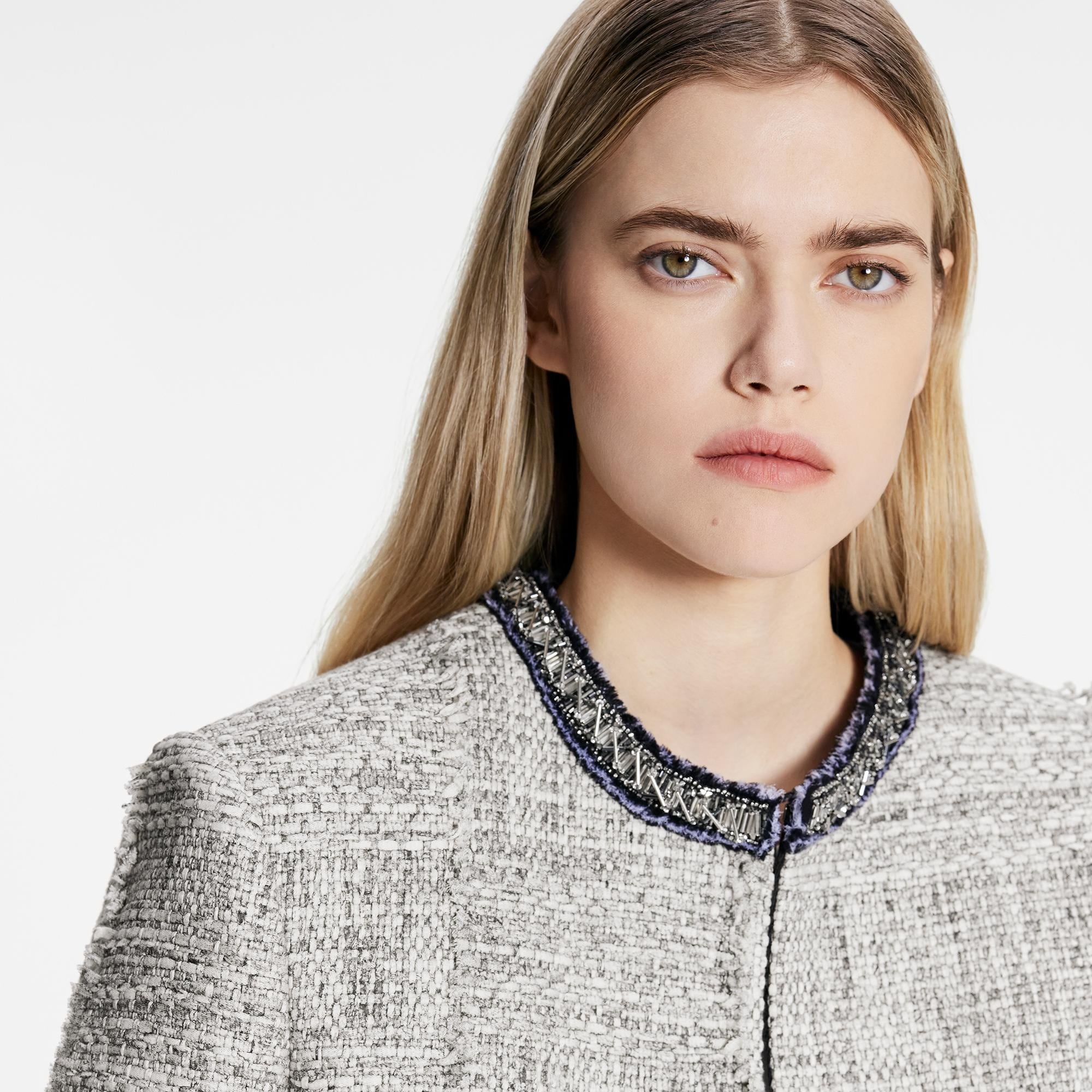 Raw Tweed Boxy Jacket - 3