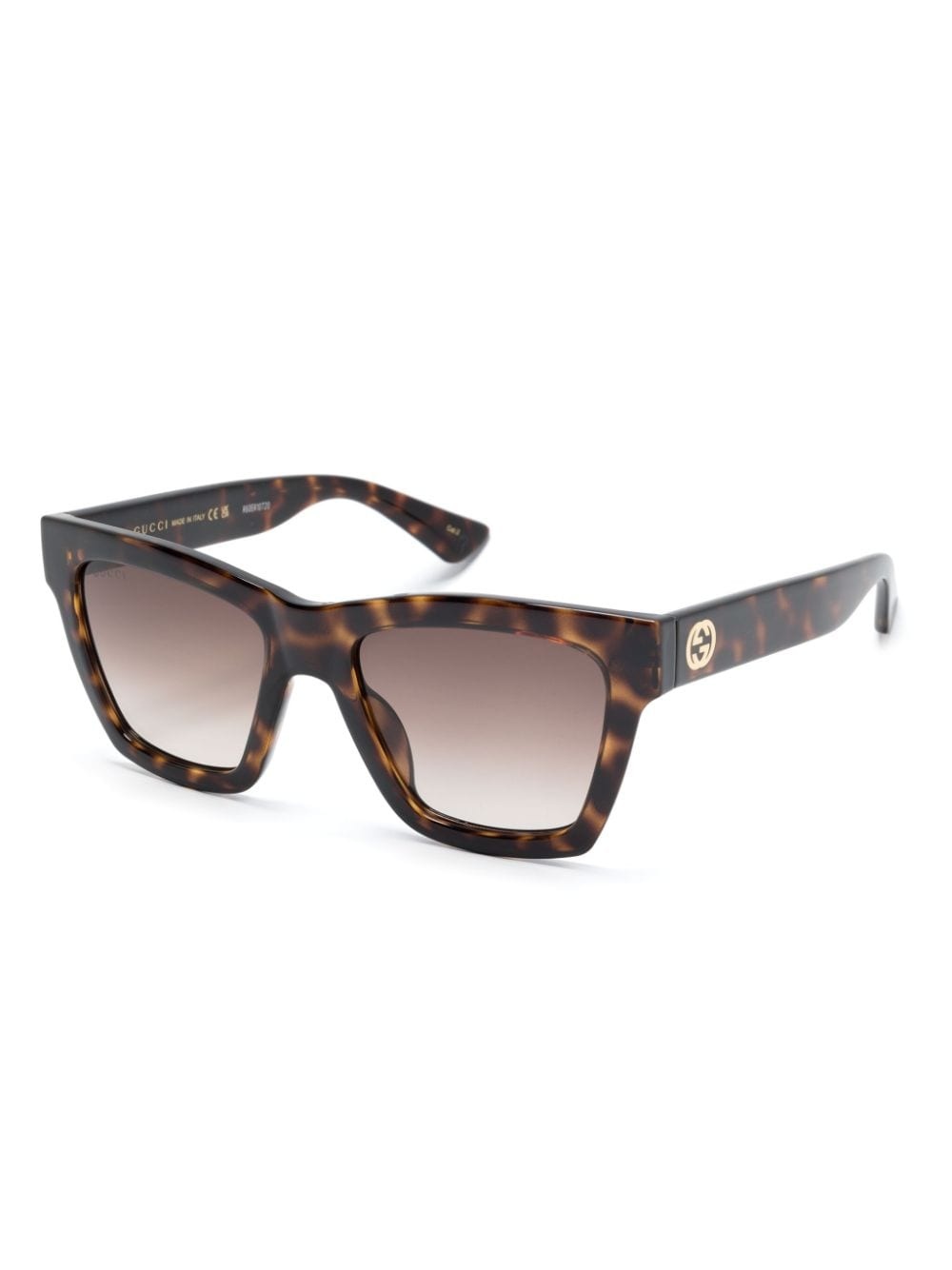 square-frame tortoiseshell sunglasses - 2