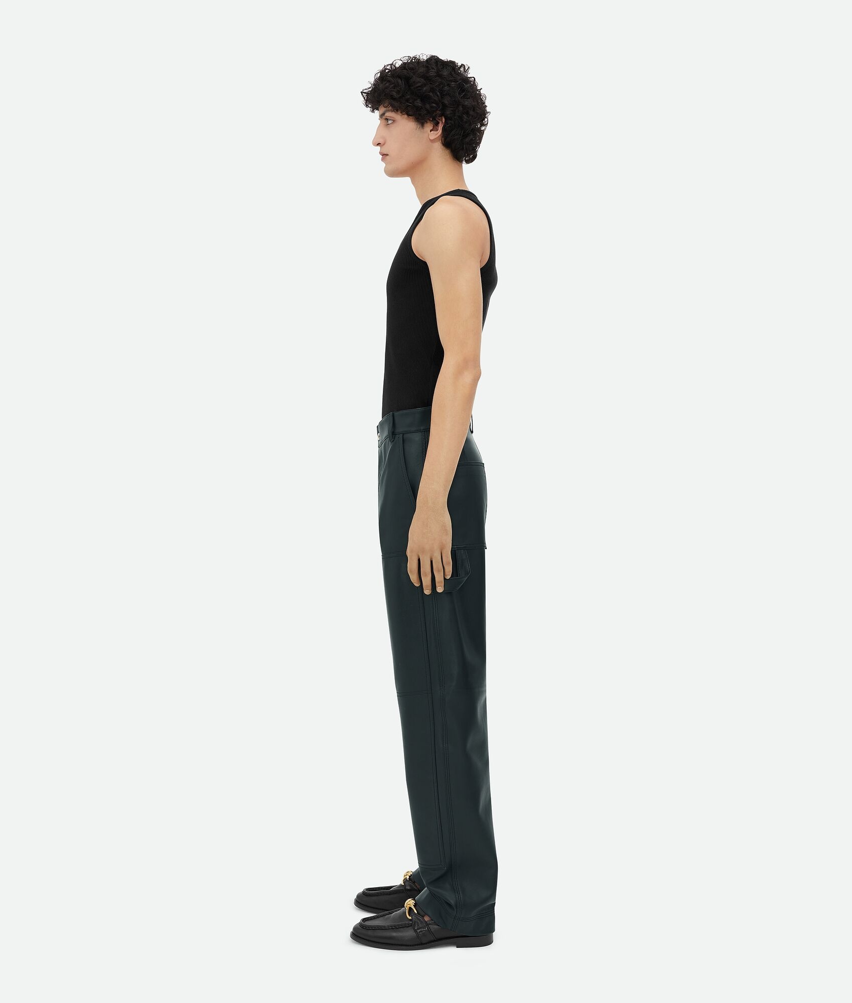 Leather Cargo Trousers - 2