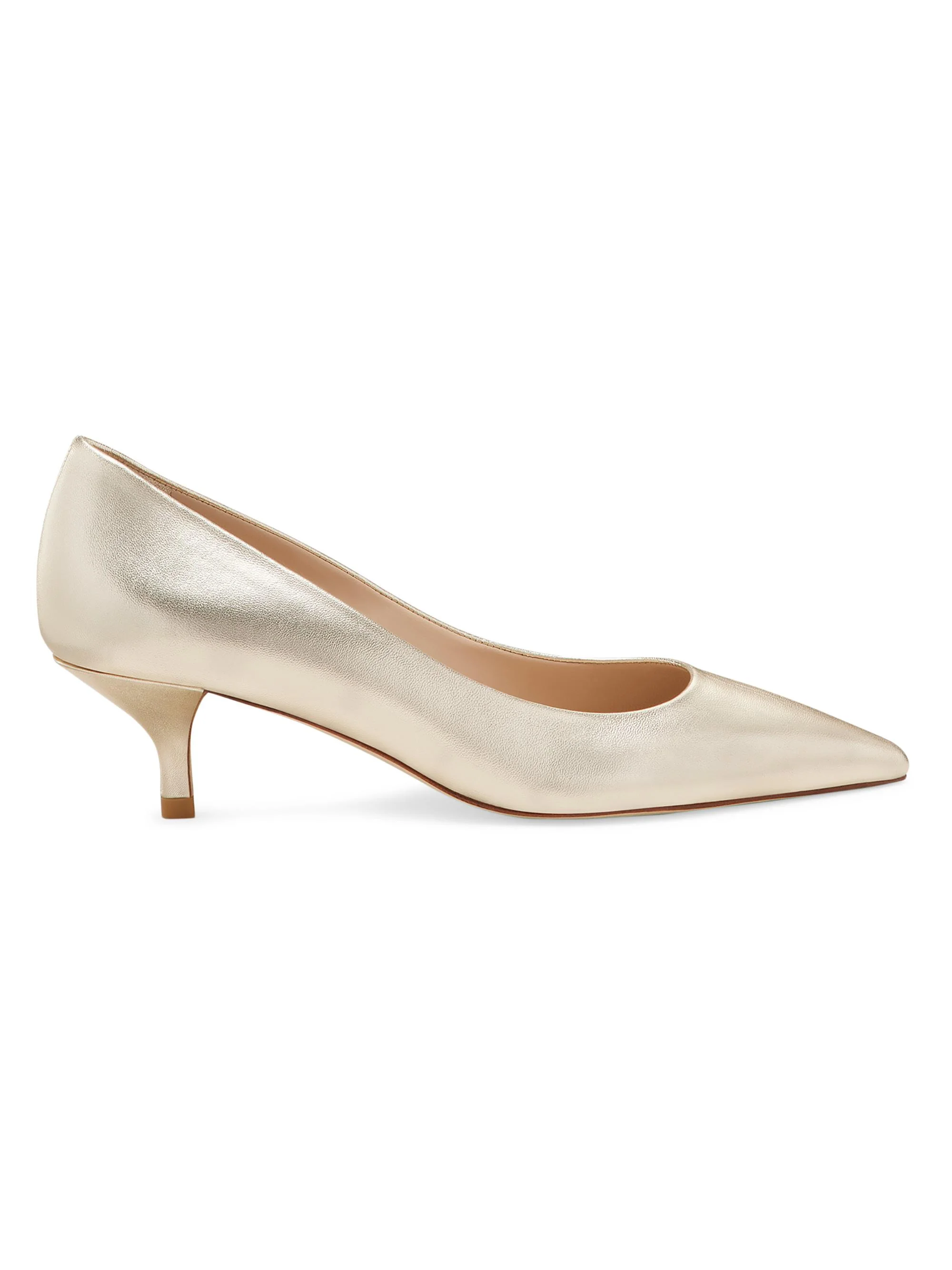 Women's Power 50MM Leather Pumps - Light Gold - 1