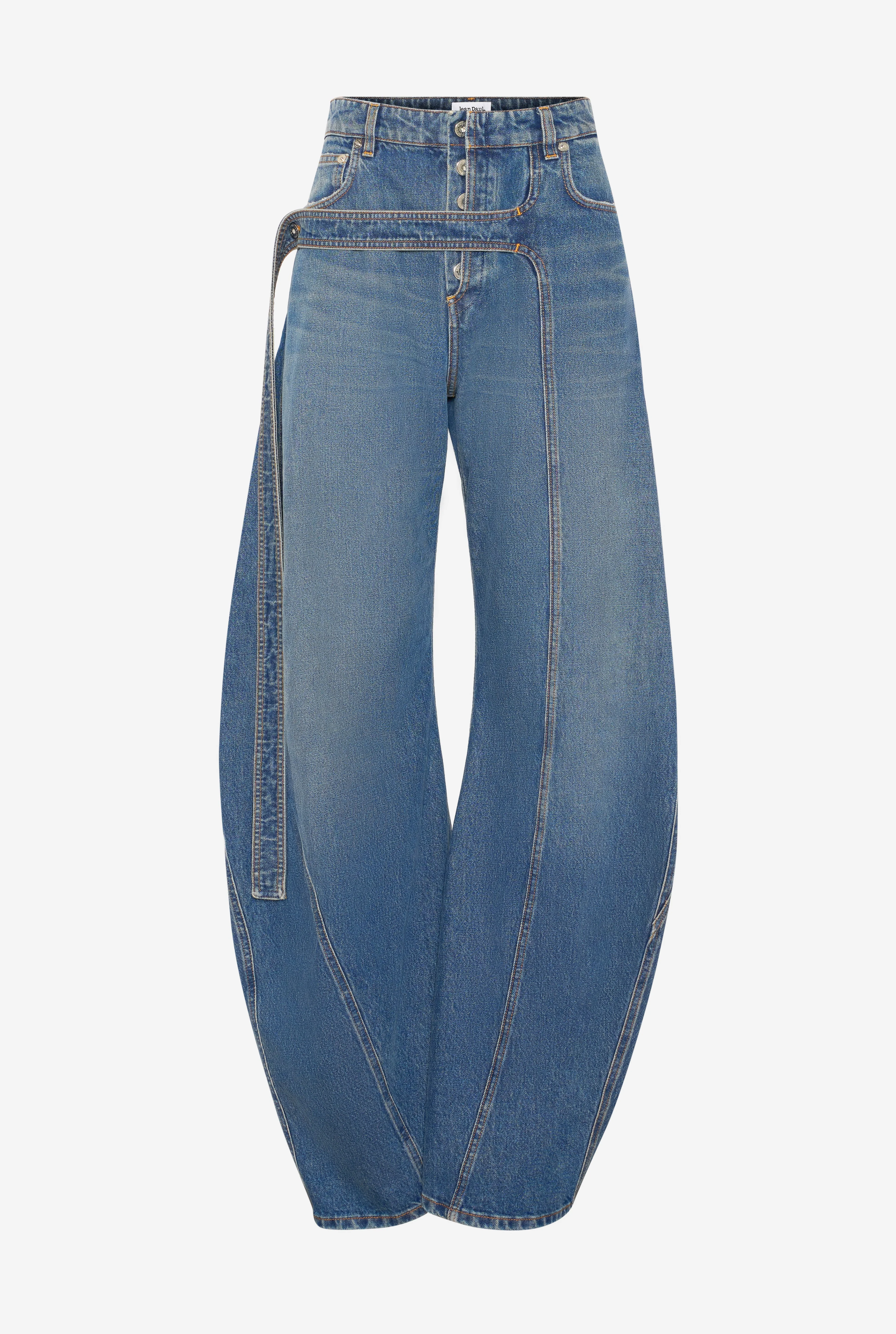 Jean Paul Gaultier THE BLUE DENIM STRAP JEANS - 25/03-W-TR009-D024 